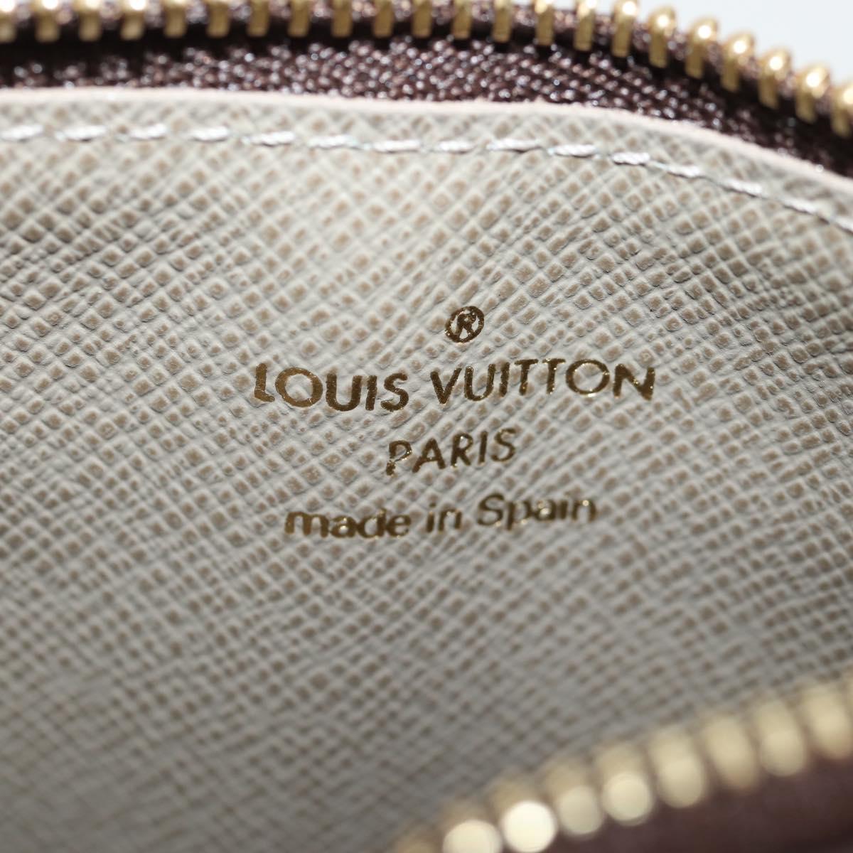 LOUIS VUITTON Damier Ebene Pochette Cree Coin Purse N63086 LV Auth 135756V
