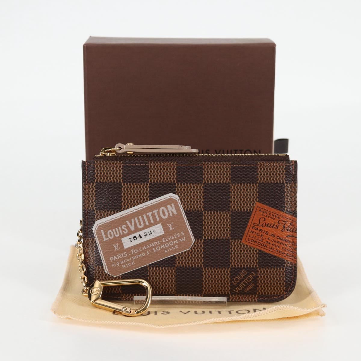 LOUIS VUITTON Damier Ebene Pochette Cree Coin Purse N63086 LV Auth 135756V