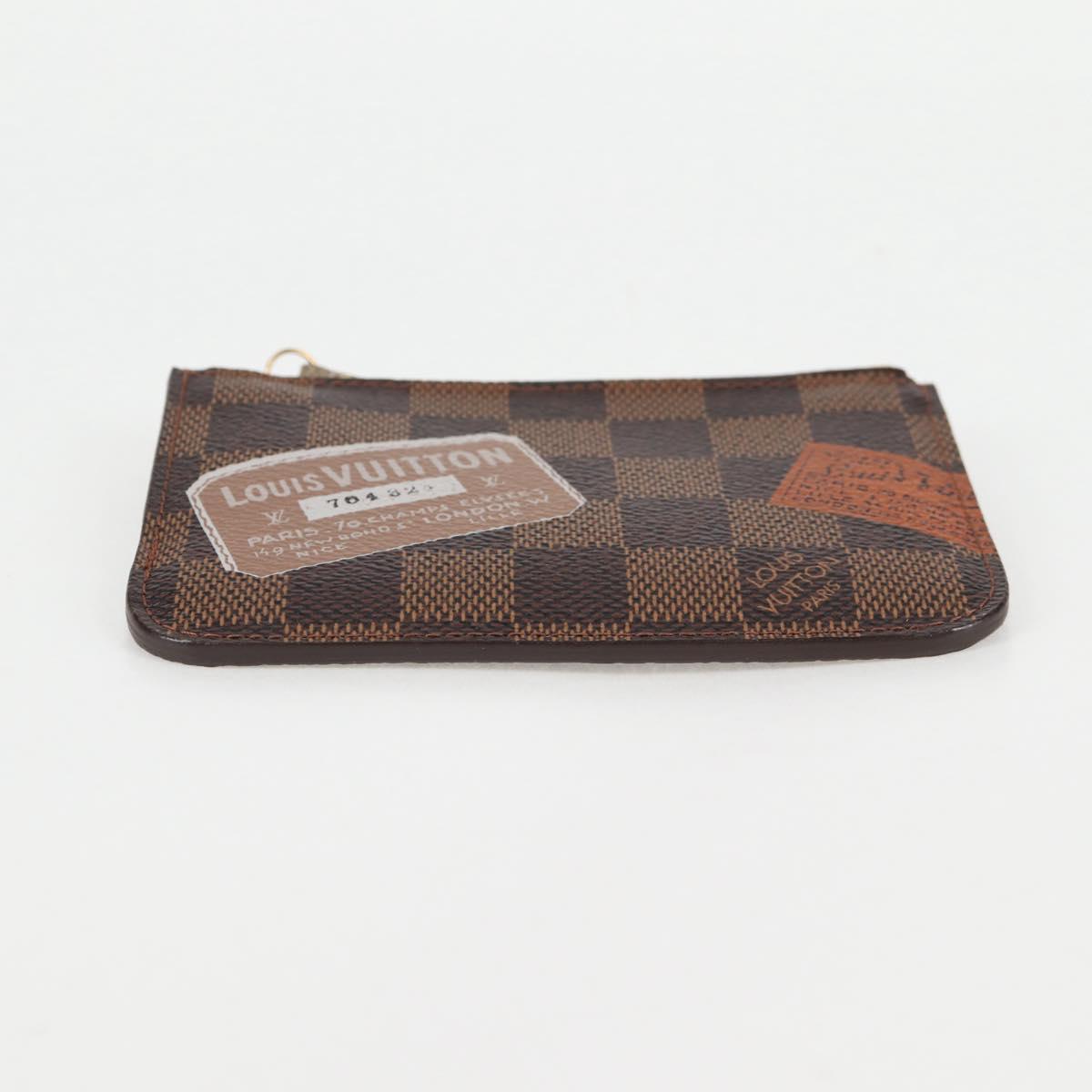LOUIS VUITTON Damier Ebene Pochette Cree Coin Purse N63086 LV Auth 135756V