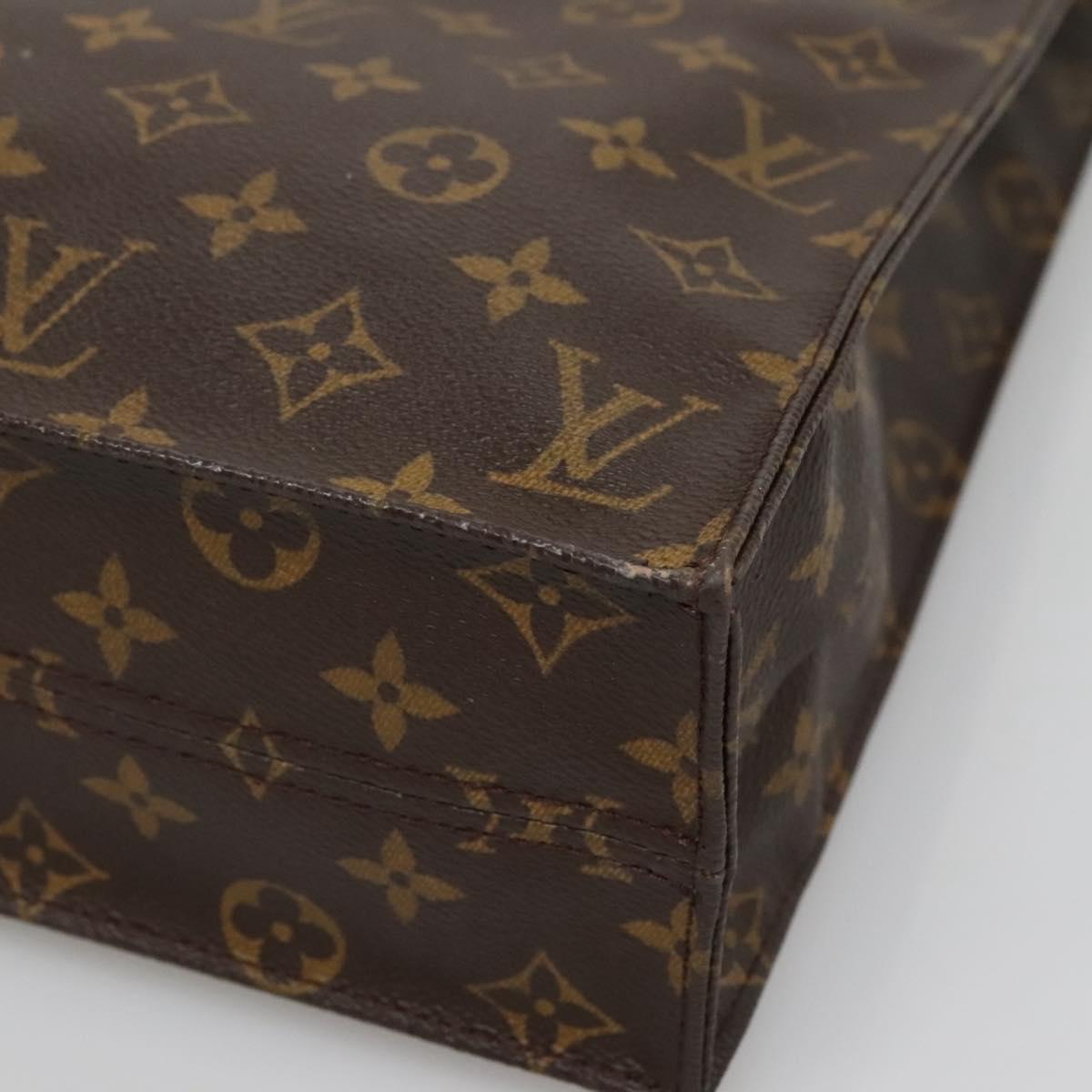 LOUIS VUITTON Monogram Sac Plat Hand Bag M51140 LV Auth 135768