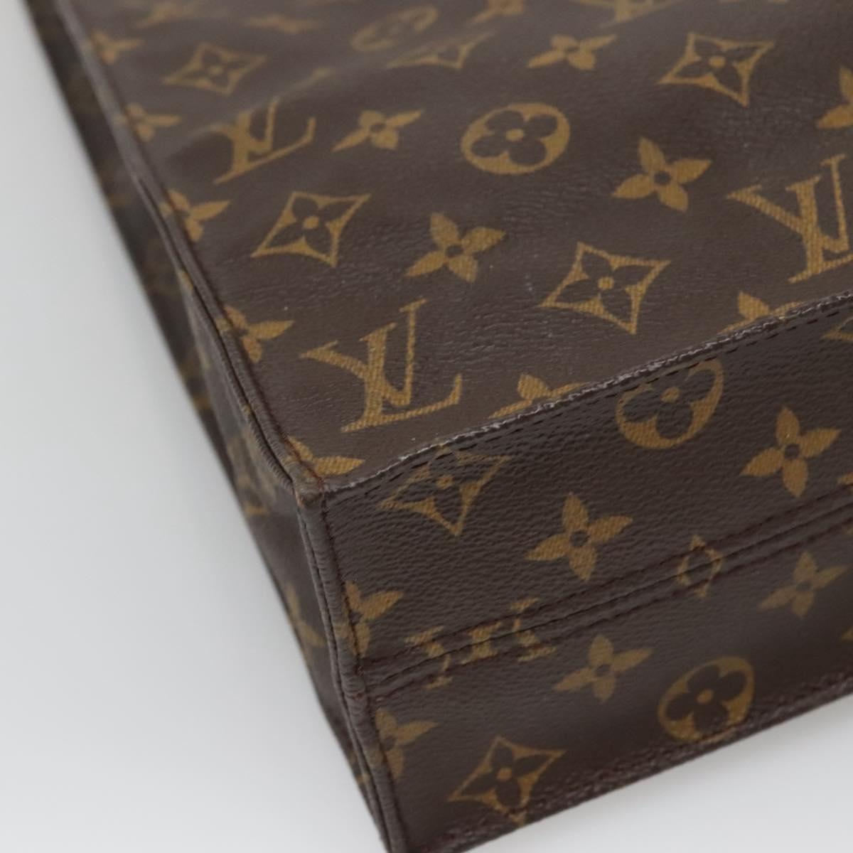 LOUIS VUITTON Monogram Sac Plat Hand Bag M51140 LV Auth 135768