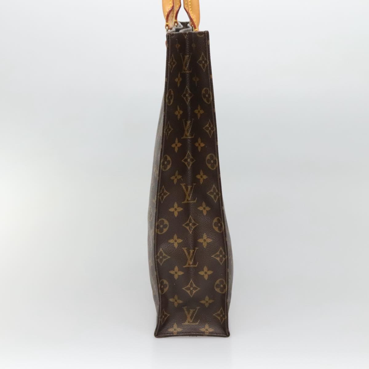 LOUIS VUITTON Monogram Sac Plat Hand Bag M51140 LV Auth 135768