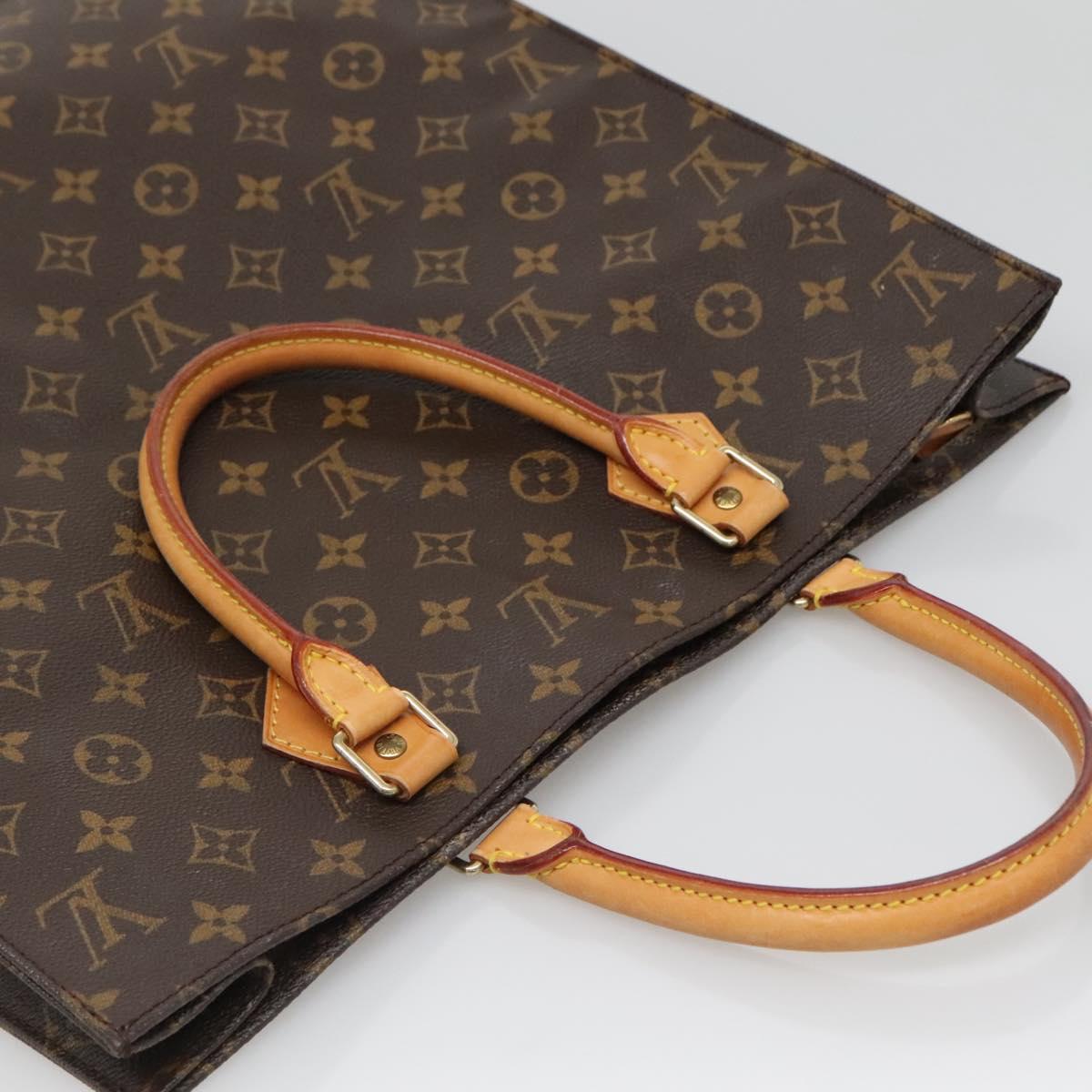LOUIS VUITTON Monogram Sac Plat Hand Bag M51140 LV Auth 135768