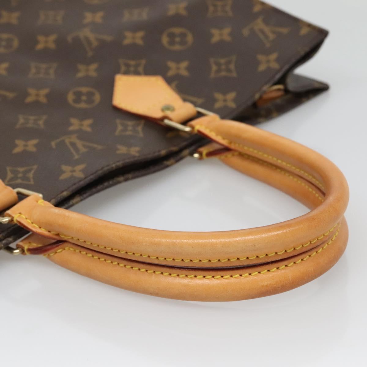 LOUIS VUITTON Monogram Sac Plat Hand Bag M51140 LV Auth 135768
