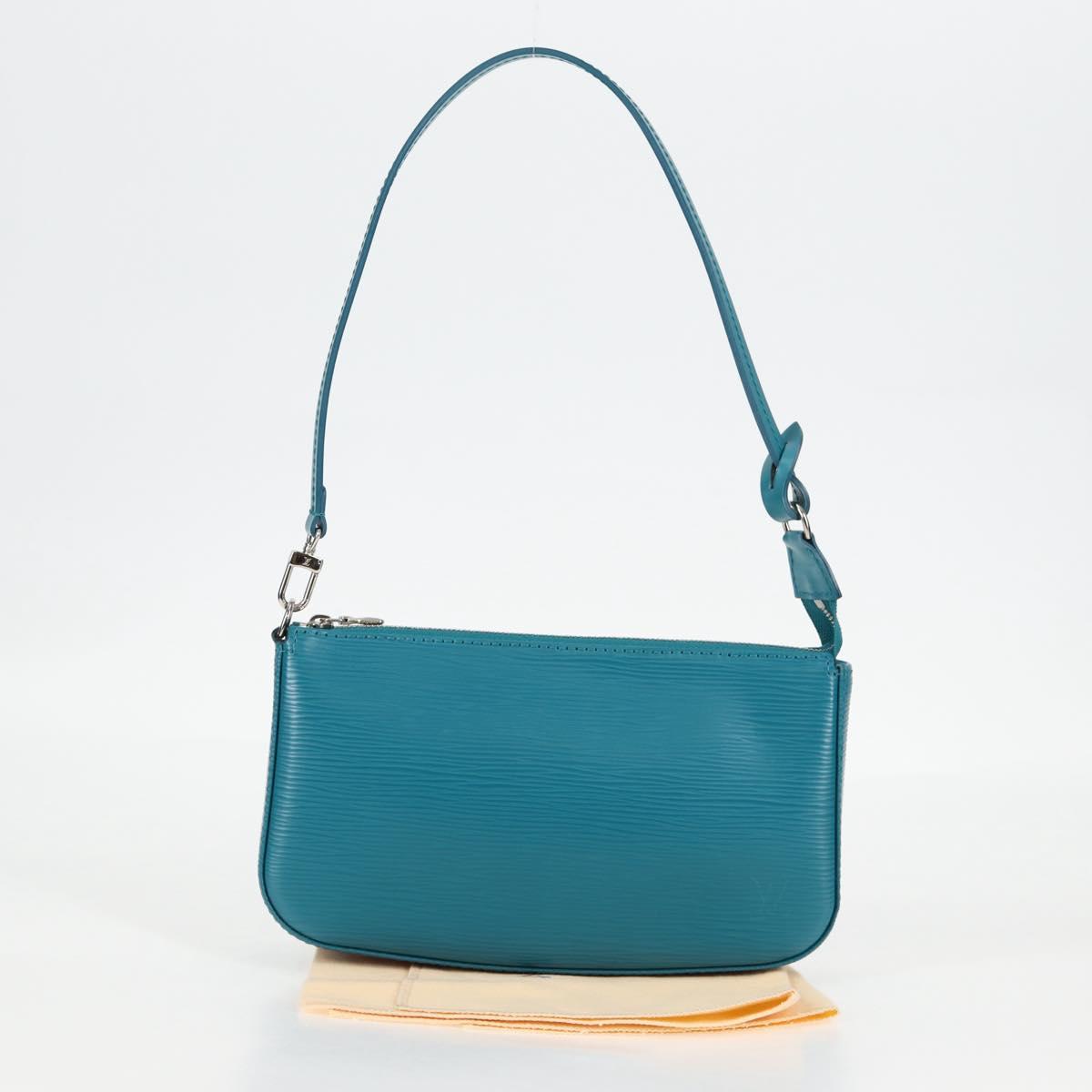 LOUIS VUITTON Epi Pochette Accessoires Pouch Cyan M40823 LV Auth 135779V