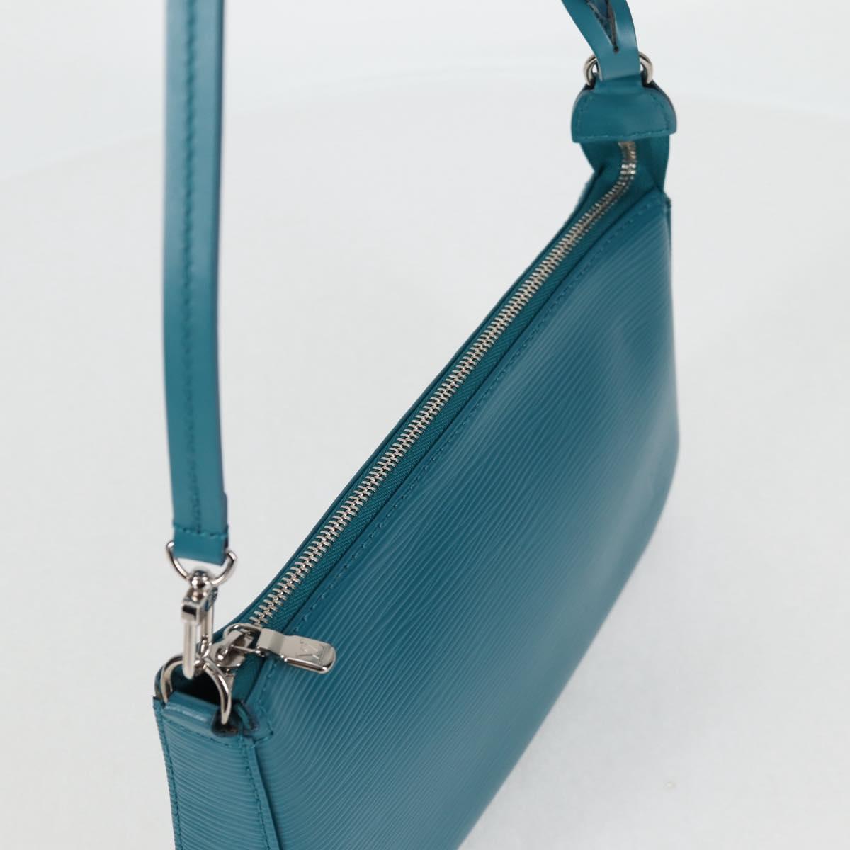 LOUIS VUITTON Epi Pochette Accessoires Pouch Cyan M40823 LV Auth 135779V