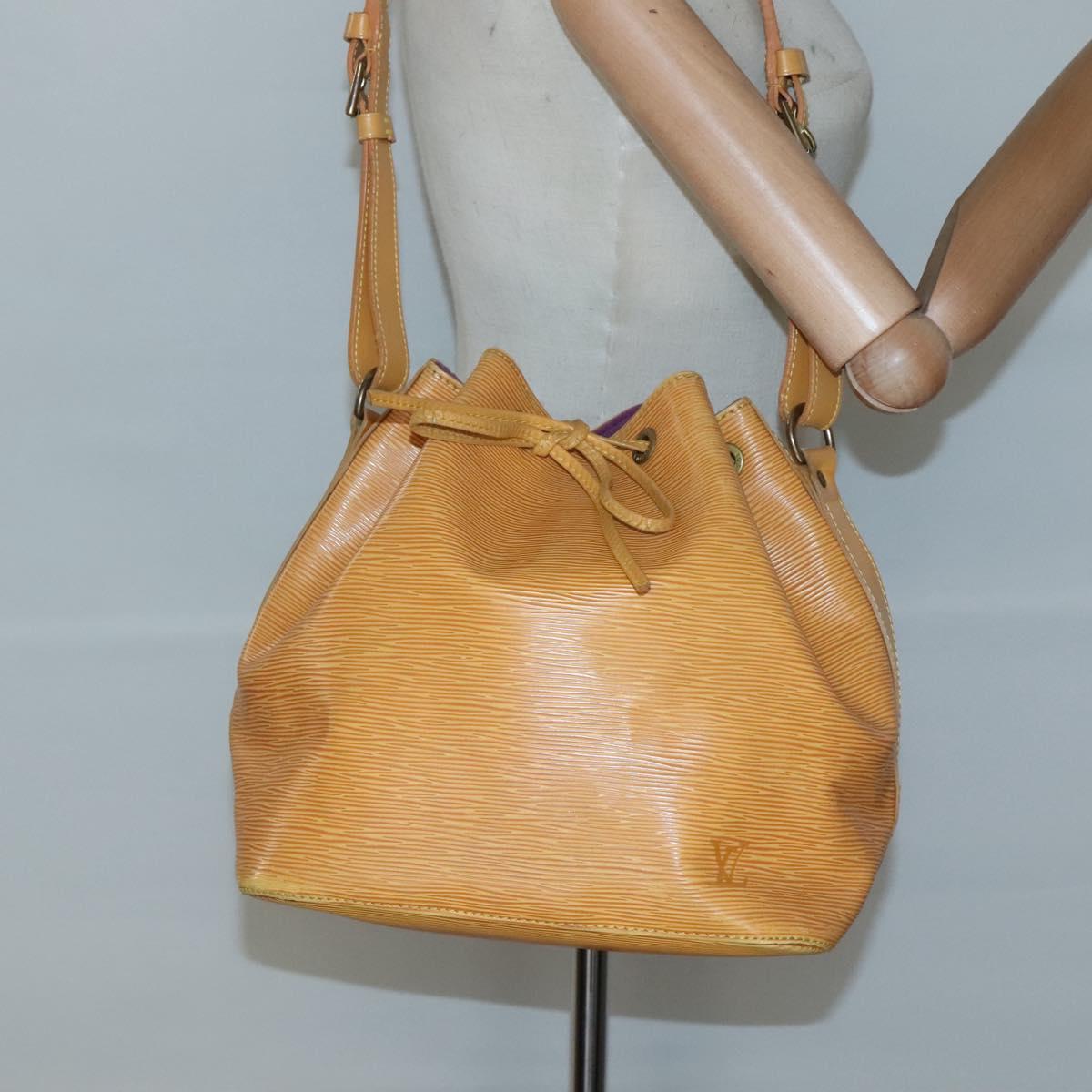 LOUIS VUITTON Epi Petit Noe Shoulder Bag Yellow M44109 LV Auth 135781
