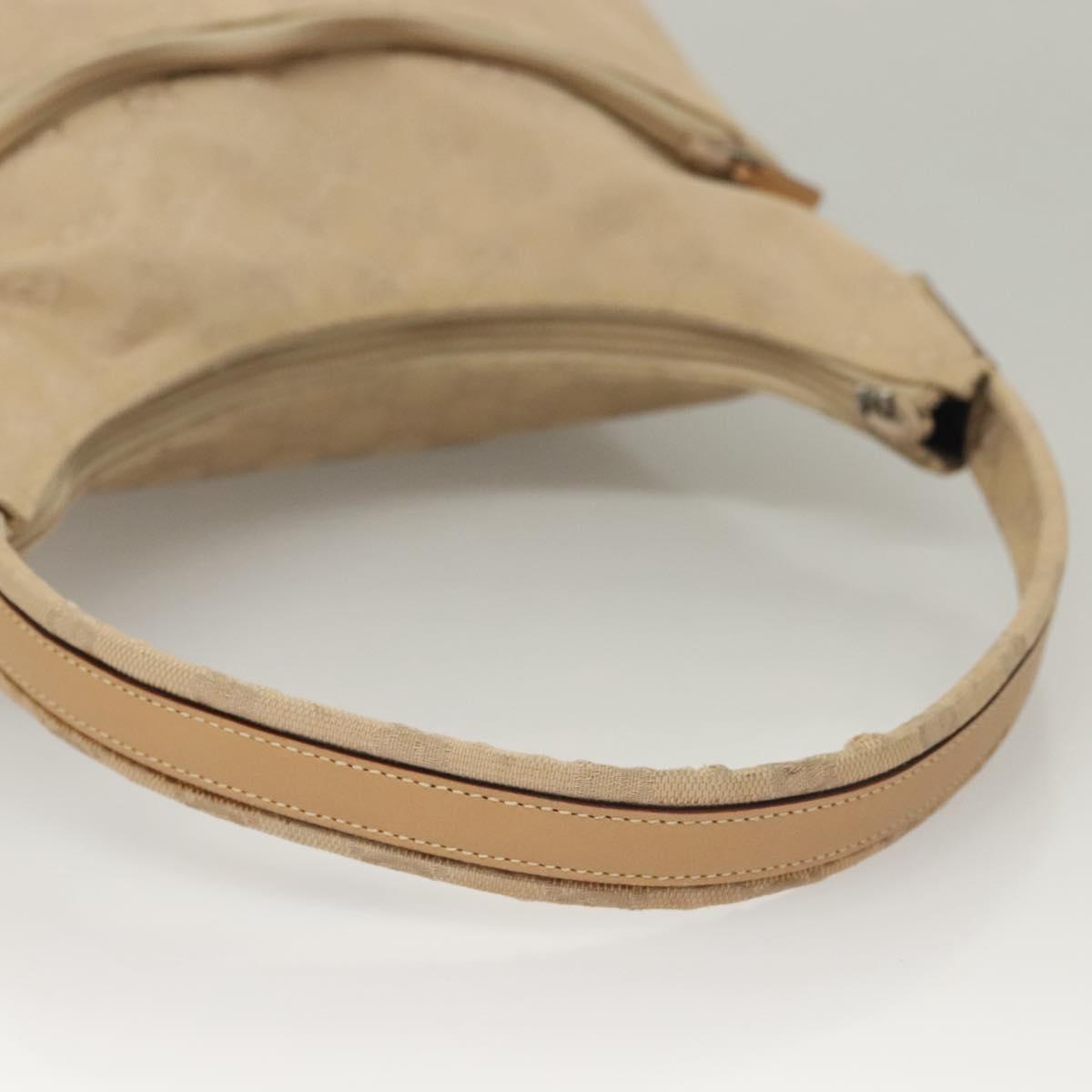 GUCCI GG Canvas Shoulder Bag Beige 001 3386 Auth 135789