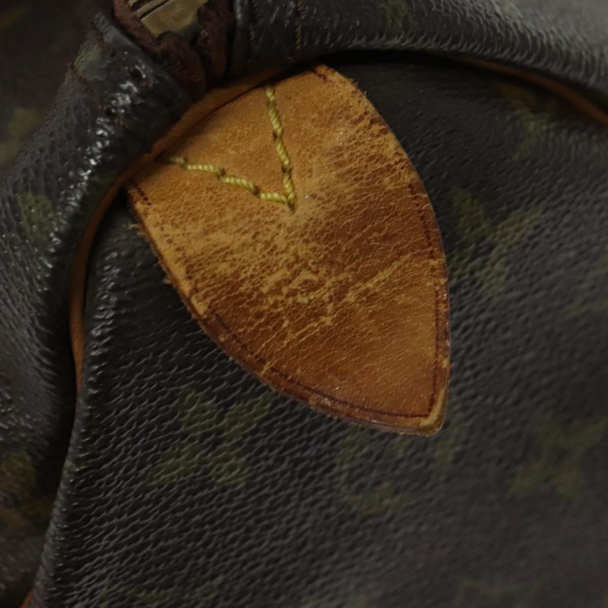 LOUIS VUITTON Monogram Speedy 35 Hand Bag M41524 LV Auth 135839