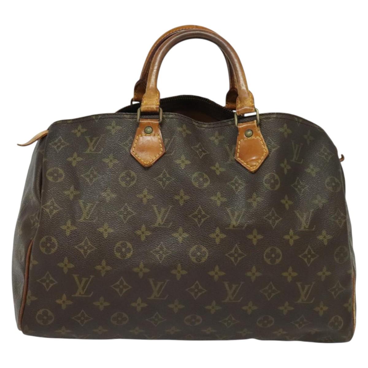 LOUIS VUITTON Monogram Speedy 35 Hand Bag M41524 LV Auth 135839