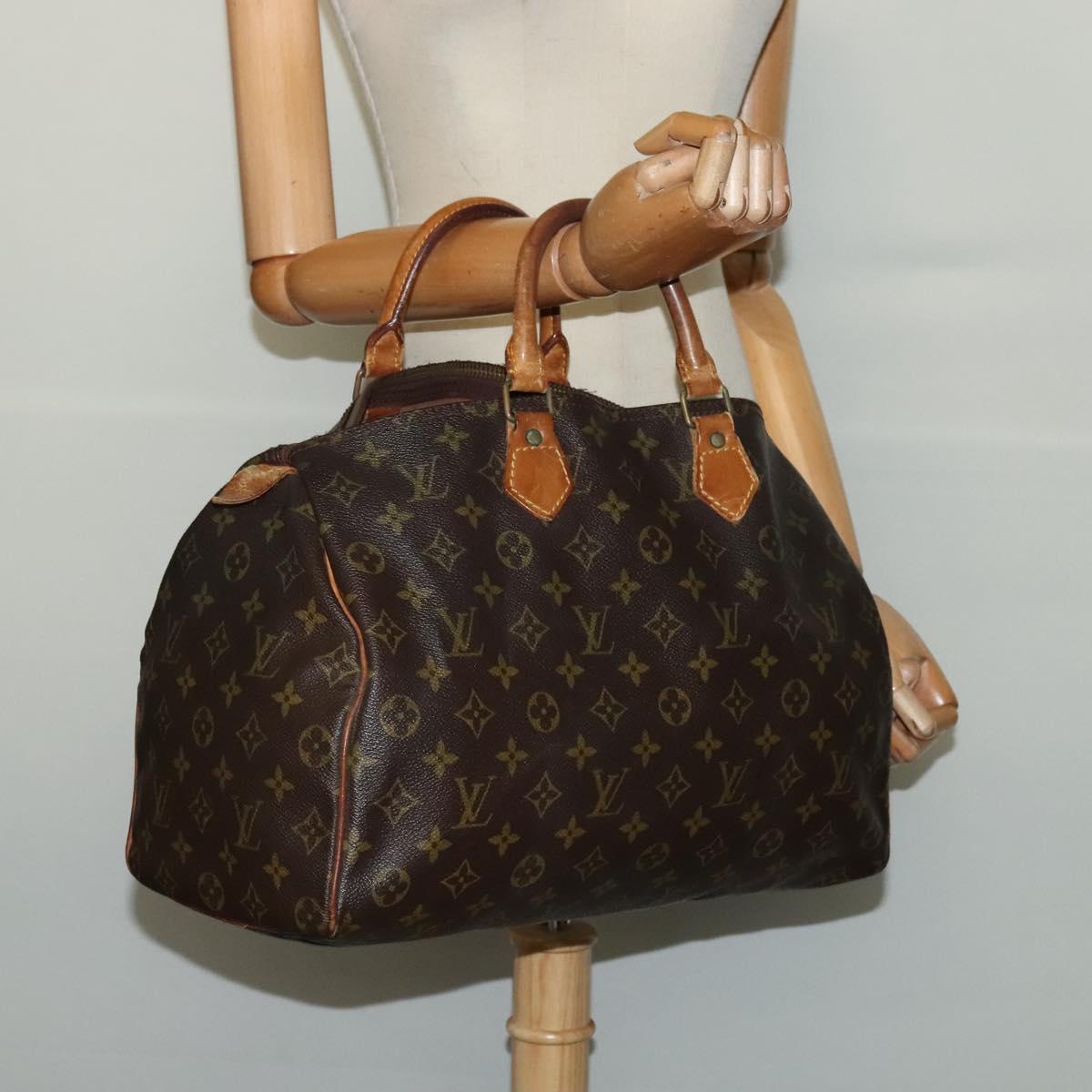 LOUIS VUITTON Monogram Speedy 35 Hand Bag M41524 LV Auth 135839