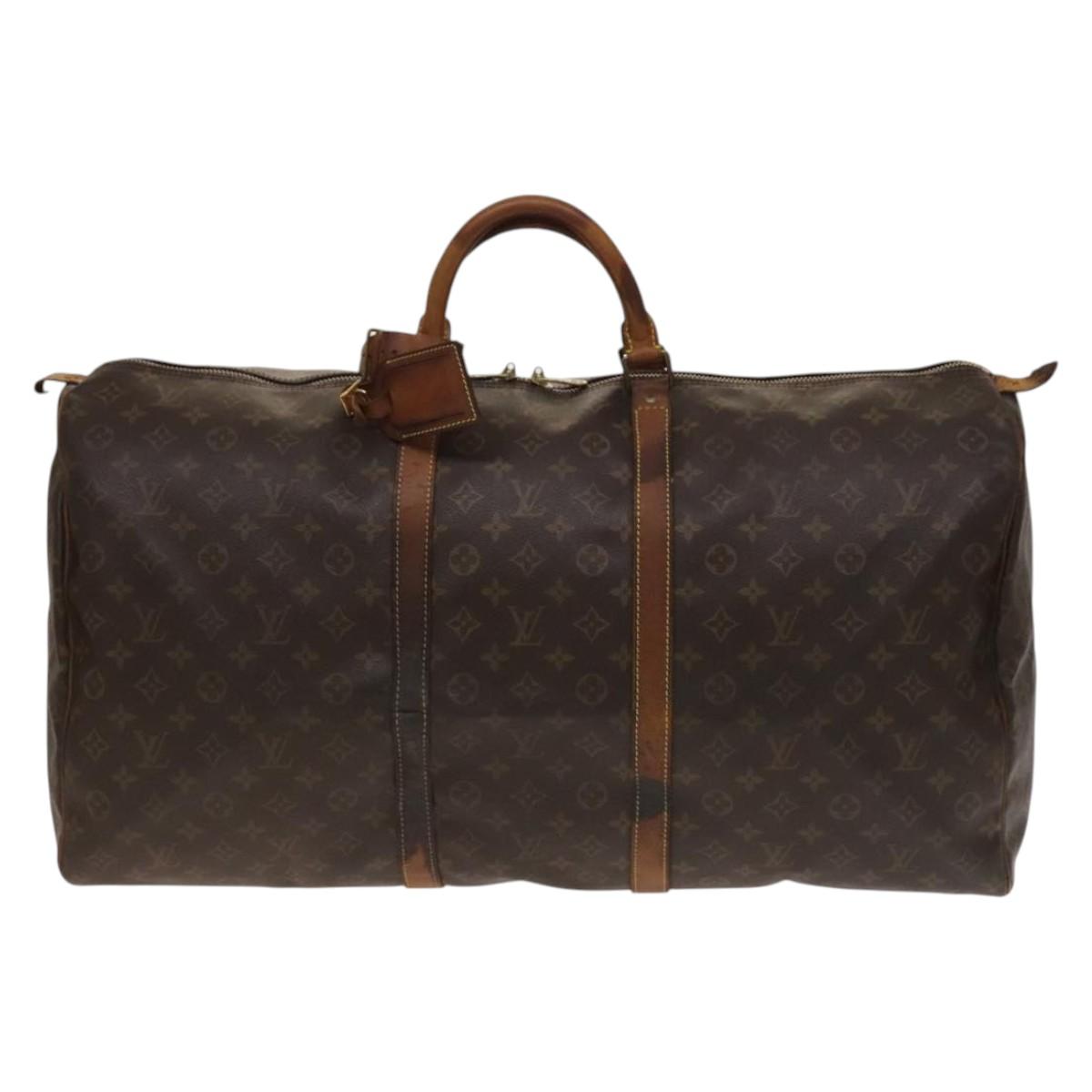 LOUIS VUITTON Monogram Keepall 60 Boston Bag M41422 LV Auth 135856