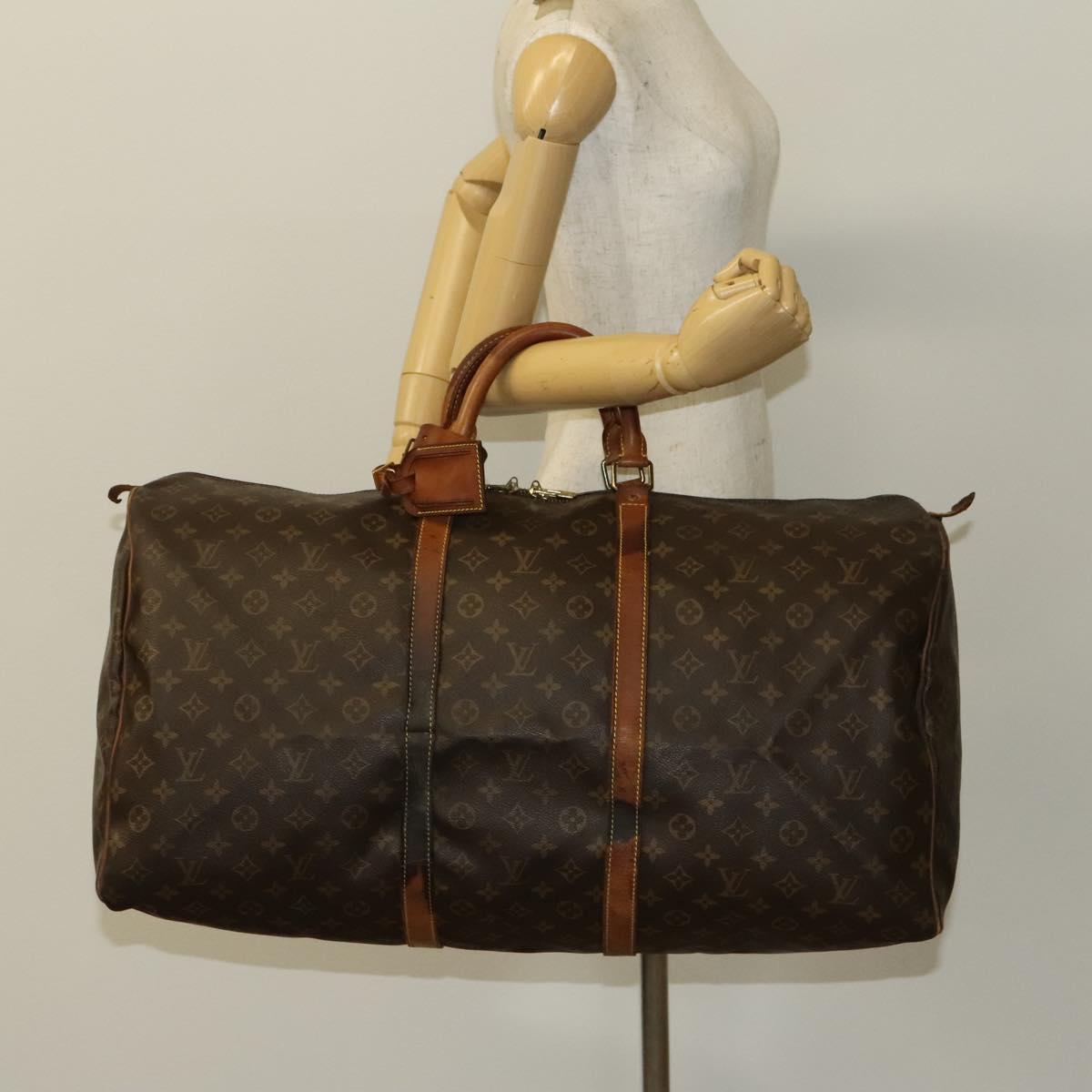 LOUIS VUITTON Monogram Keepall 60 Boston Bag M41422 LV Auth 135856