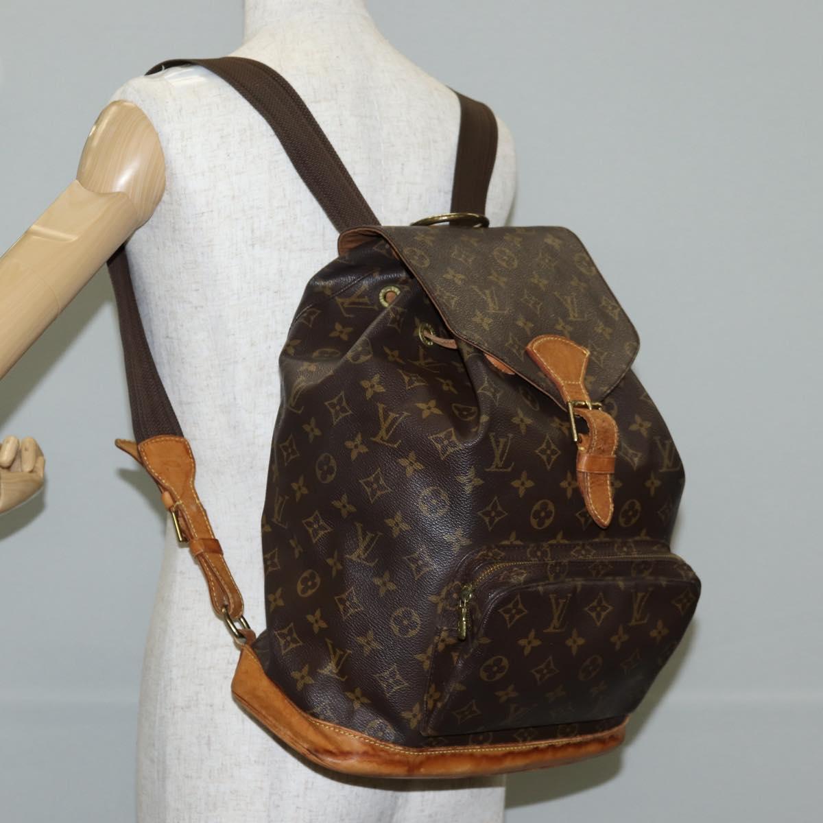LOUIS VUITTON Monogram Montsouris GM Backpack M51135 LV Auth 135864