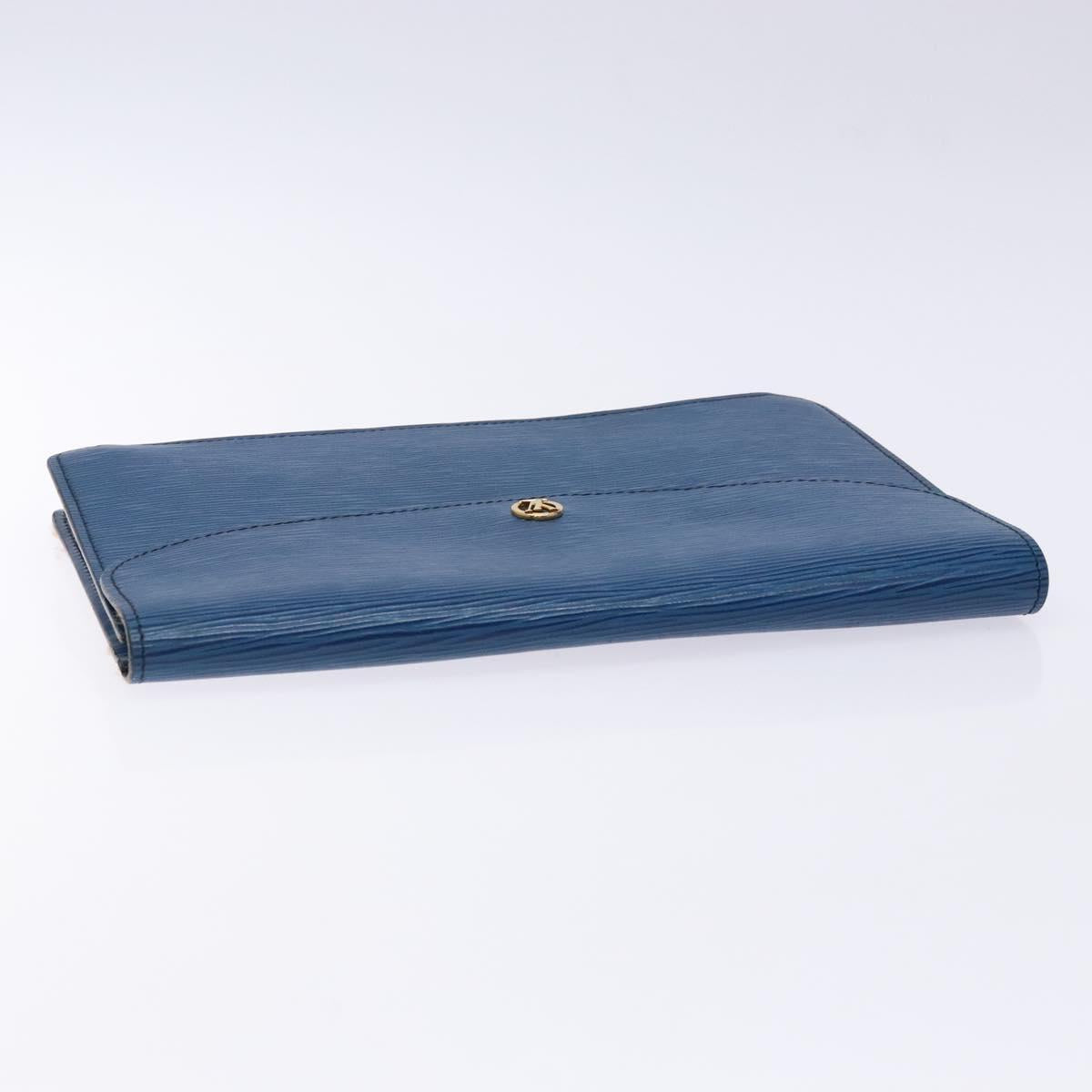 LOUIS VUITTON Epi Montaigne 27 Clutch Bag Blue M52655 LV Auth 135873