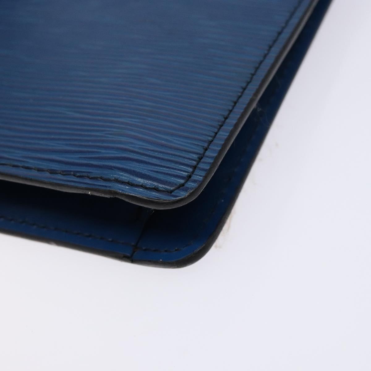 LOUIS VUITTON Epi Montaigne 27 Clutch Bag Blue M52655 LV Auth 135873