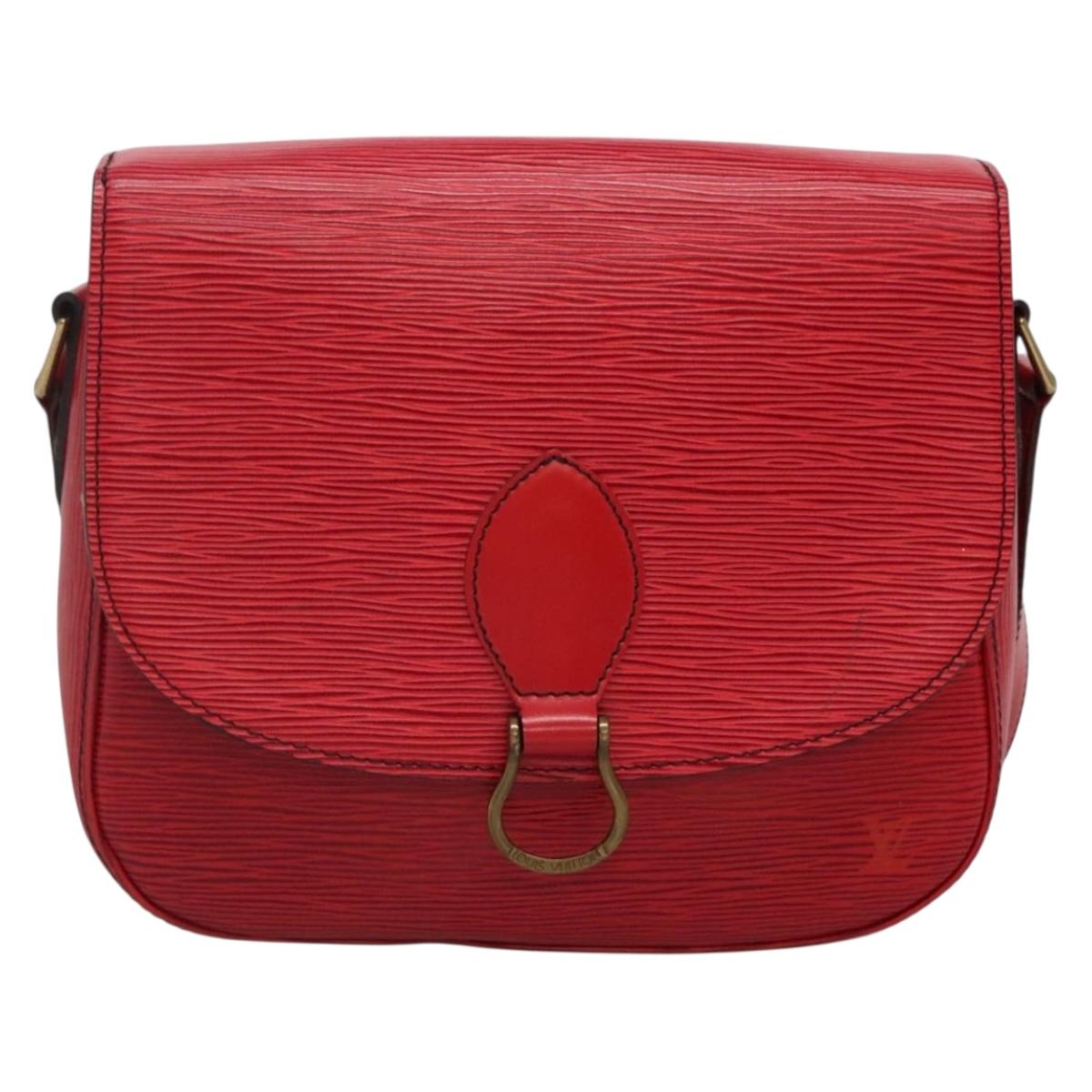 LOUIS VUITTON Epi Saint Cloud GM Shoulder Bag Red M52197 LV Auth 135874