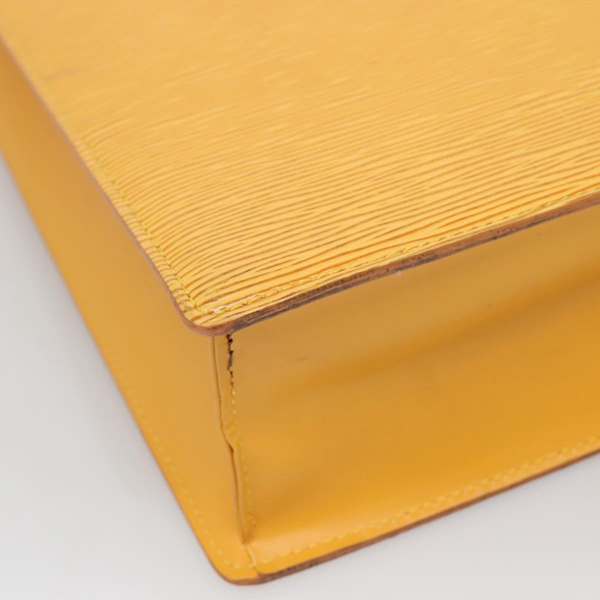 LOUIS VUITTON Epi Sac Plat Hand Bag Yellow M52079 LV Auth 135876