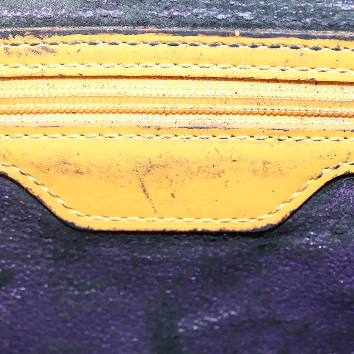 LOUIS VUITTON Epi Sac Plat Hand Bag Yellow M52079 LV Auth 135876