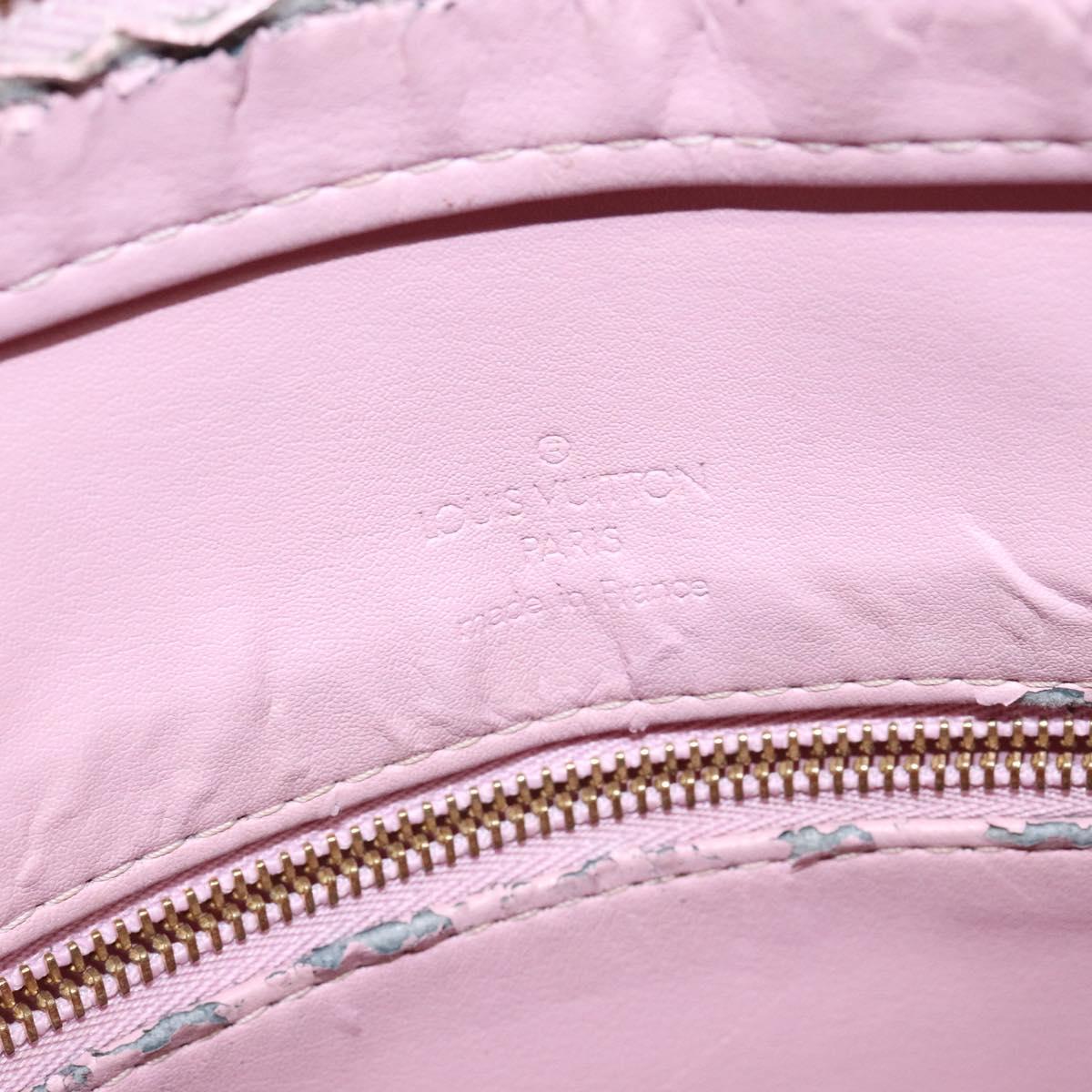 LOUIS VUITTON Monogram Vernis Houston Bag Marshmallow Pink M91302 LV Auth 135881