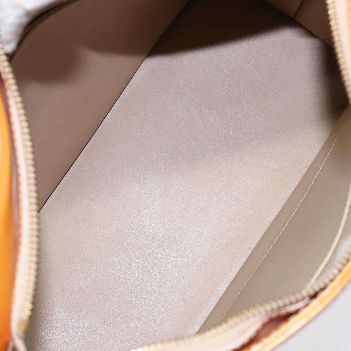 LOUIS VUITTON Monogram Vernis Houston Hand Bag Beige M91004 LV Auth 135882