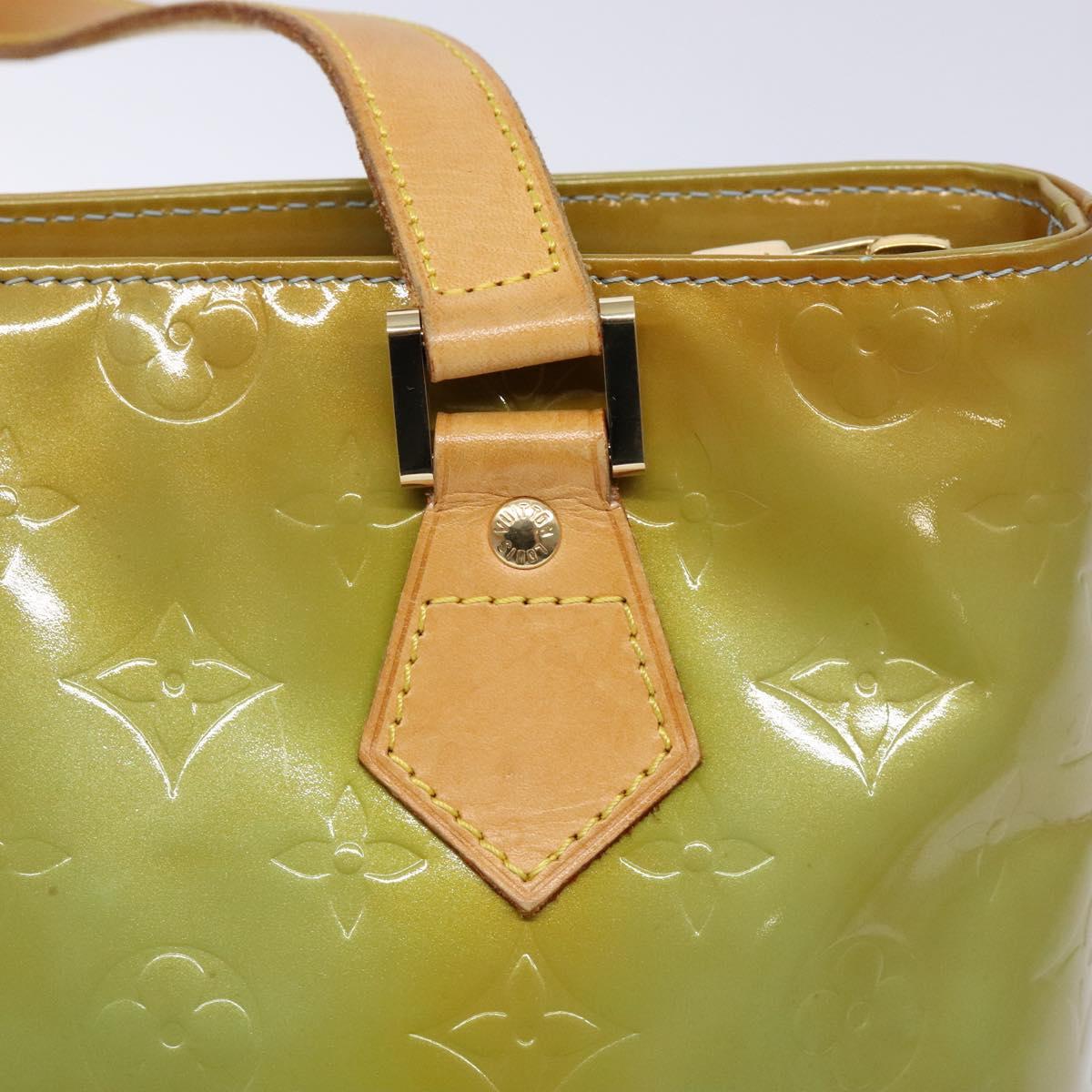 LOUIS VUITTON Monogram Vernis Houston Hand Bag Baby Blue M91005 LV Auth 135883