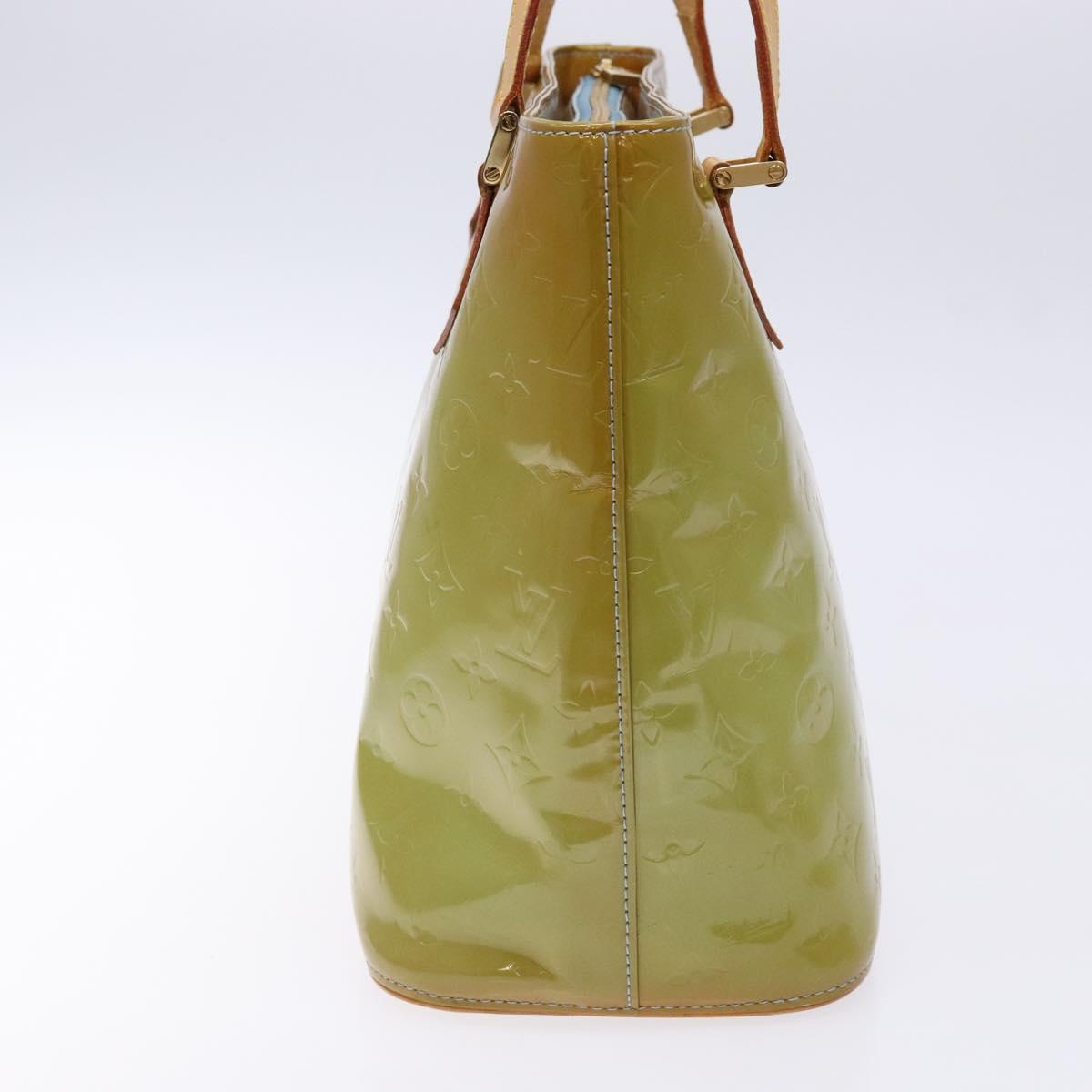 LOUIS VUITTON Monogram Vernis Houston Hand Bag Baby Blue M91005 LV Auth 135883