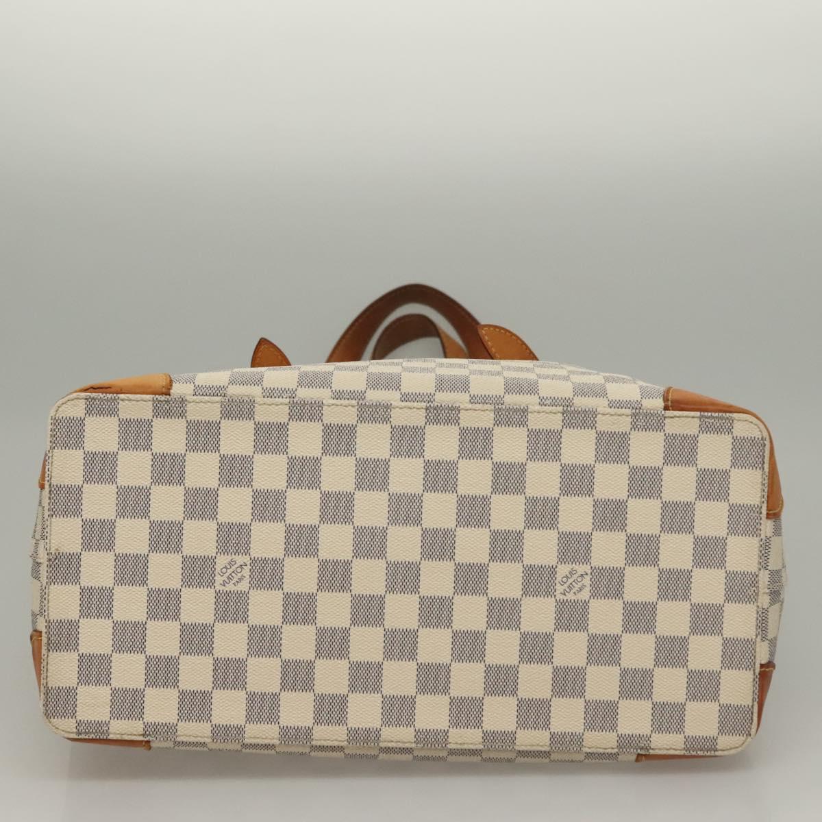 LOUIS VUITTON Damier Azur Hampstead MM Tote Bag N51206 LV Auth 135893