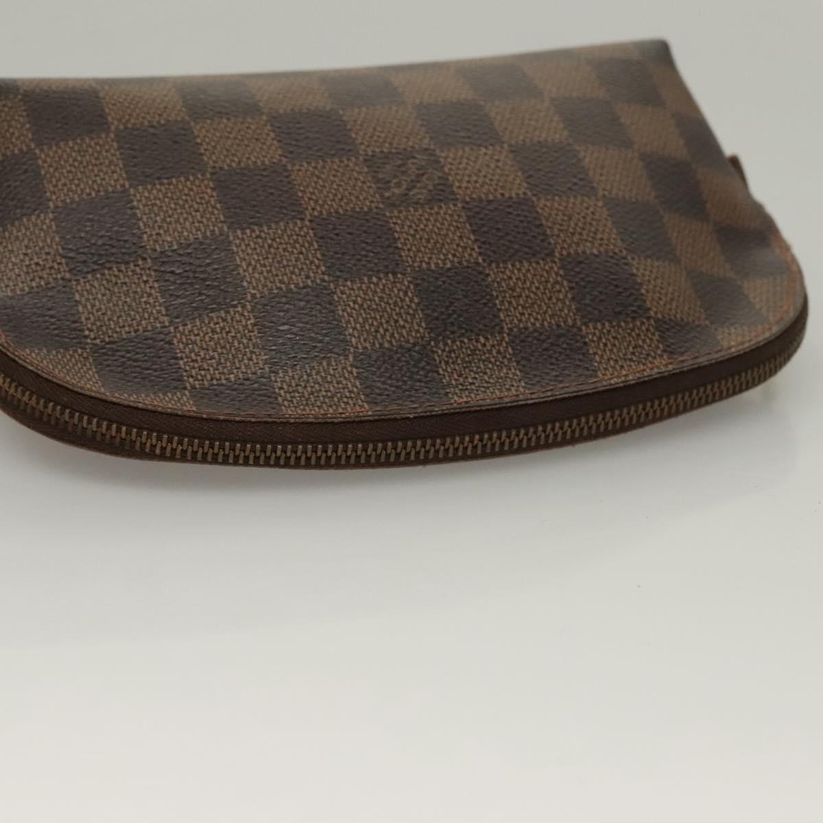 LOUIS VUITTON Damier Ebene Pochette Cosmetic PM Pouch N47516 LV Auth 135908