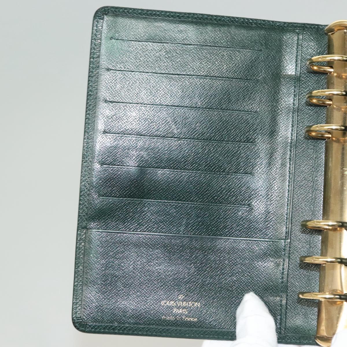 LOUIS VUITTON Taiga Agenda MM Day Planner Cover Epicea R20403 LV Auth 135909