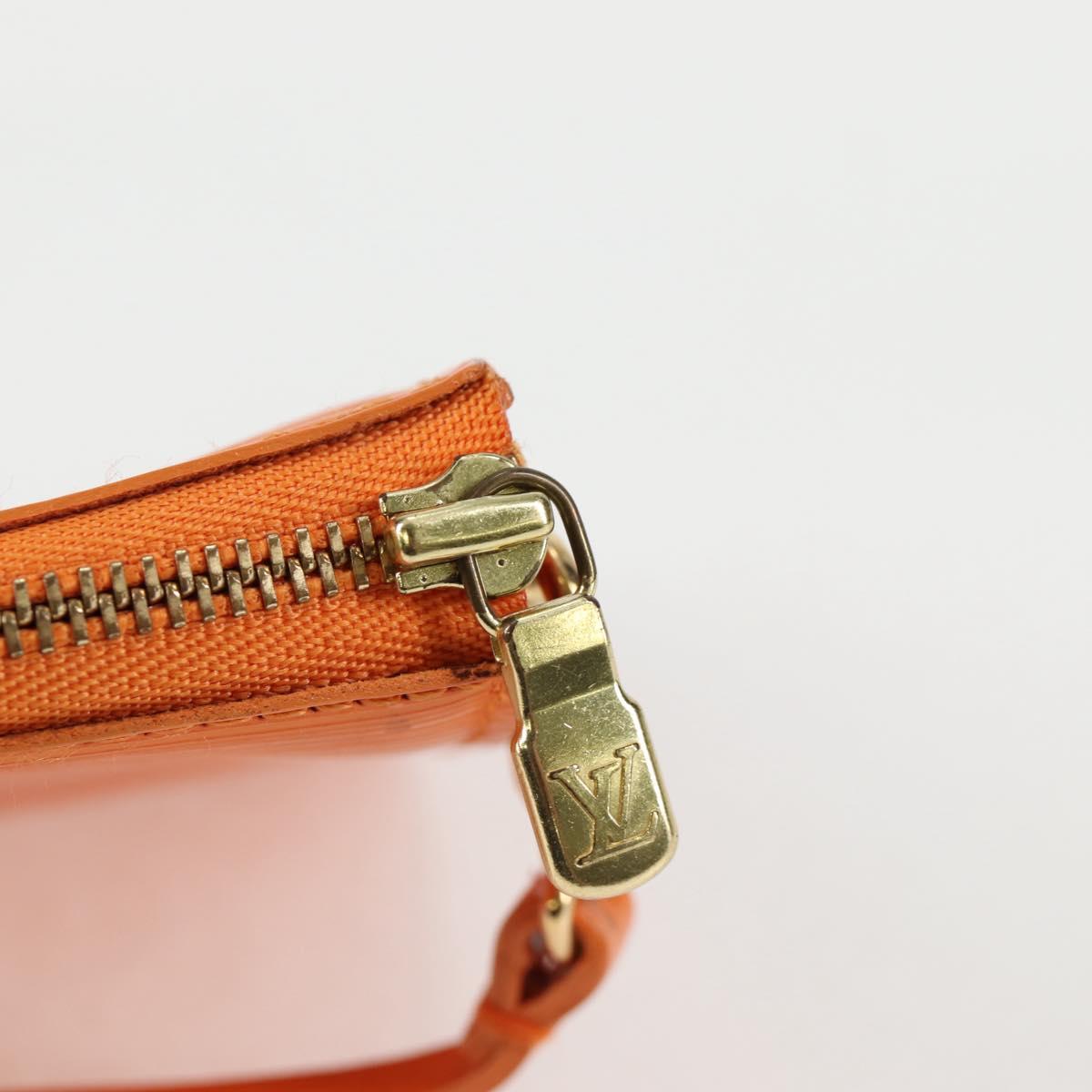 LOUIS VUITTON Epi Pochette Accessoires Pouch Orange Mandarin M5294H Auth 135912V