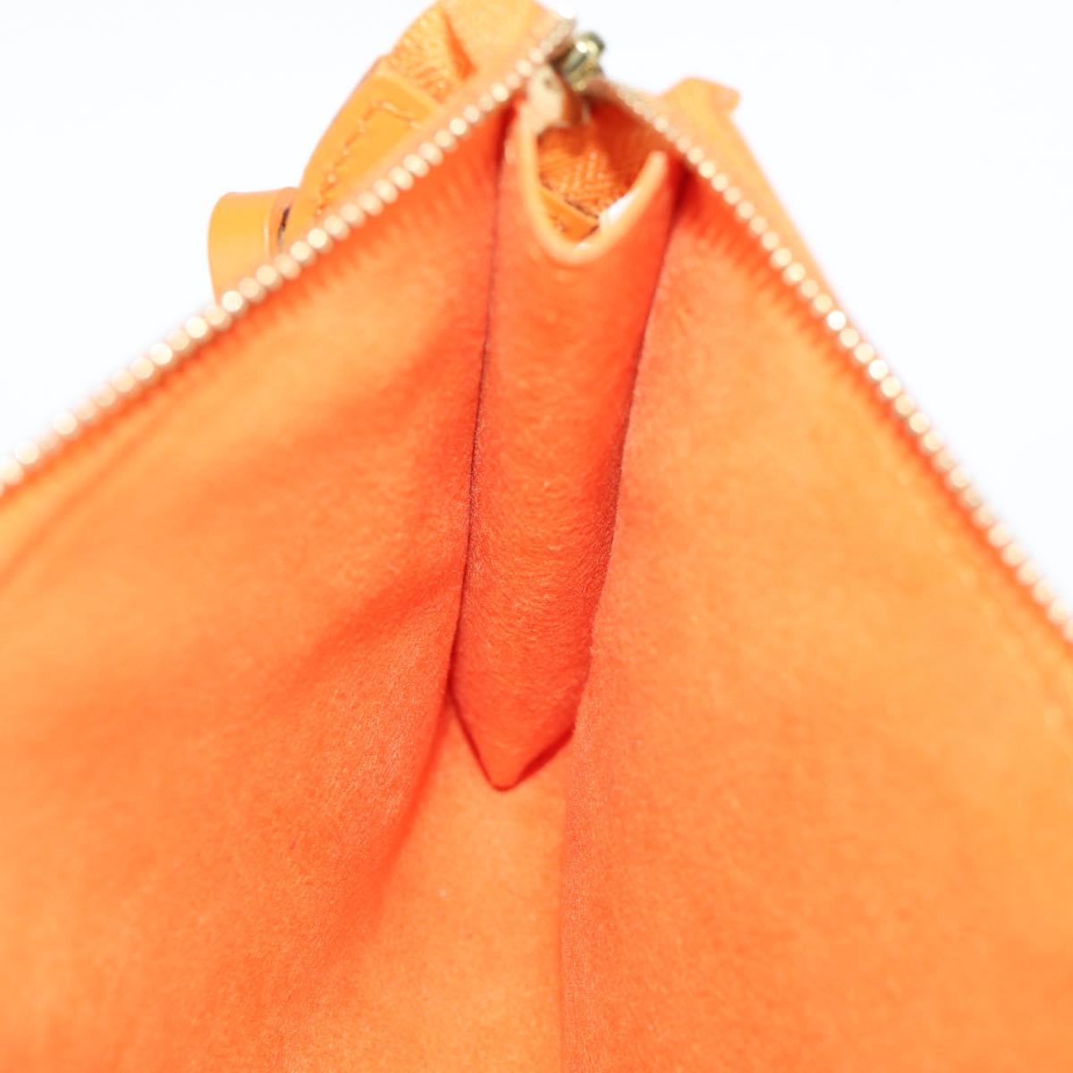 LOUIS VUITTON Epi Pochette Accessoires Pouch Orange Mandarin M5294H Auth 135912V