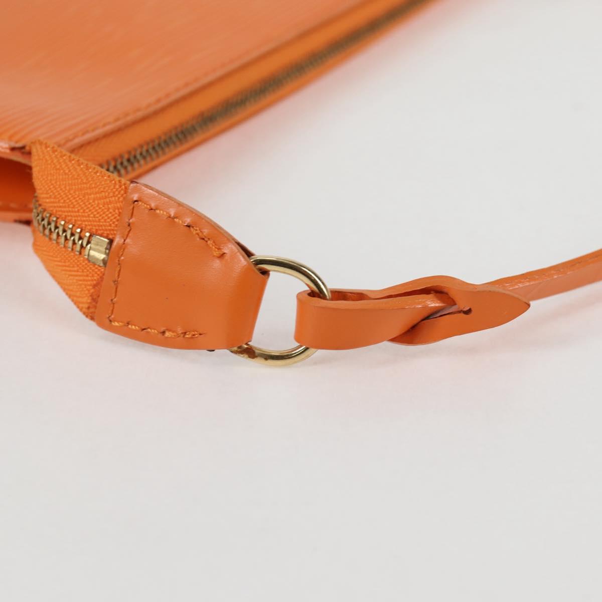 LOUIS VUITTON Epi Pochette Accessoires Pouch Orange Mandarin M5294H Auth 135912V