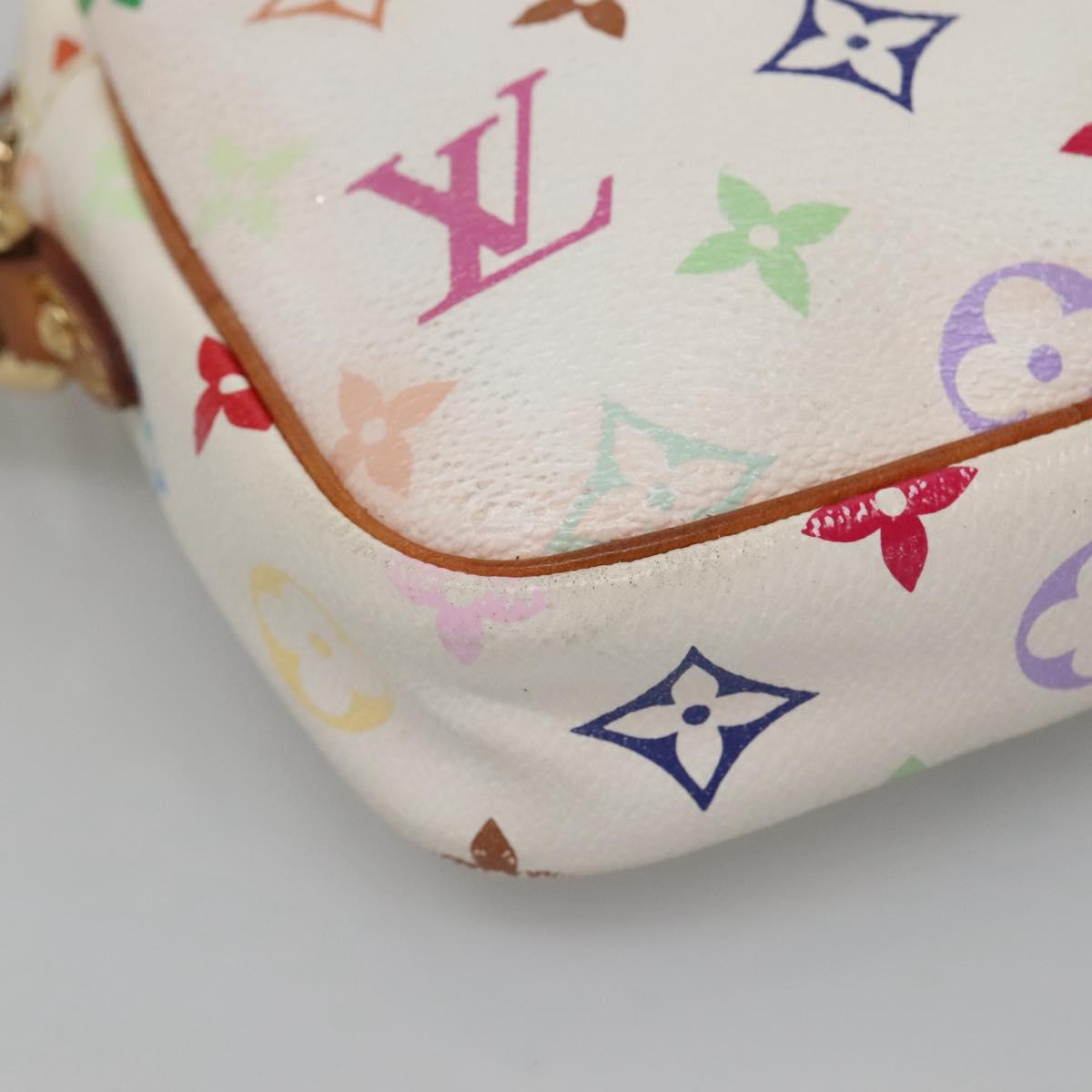 LOUIS VUITTON Monogram Multicolor lift Shoulder Bag White M40055 LV Auth 135921