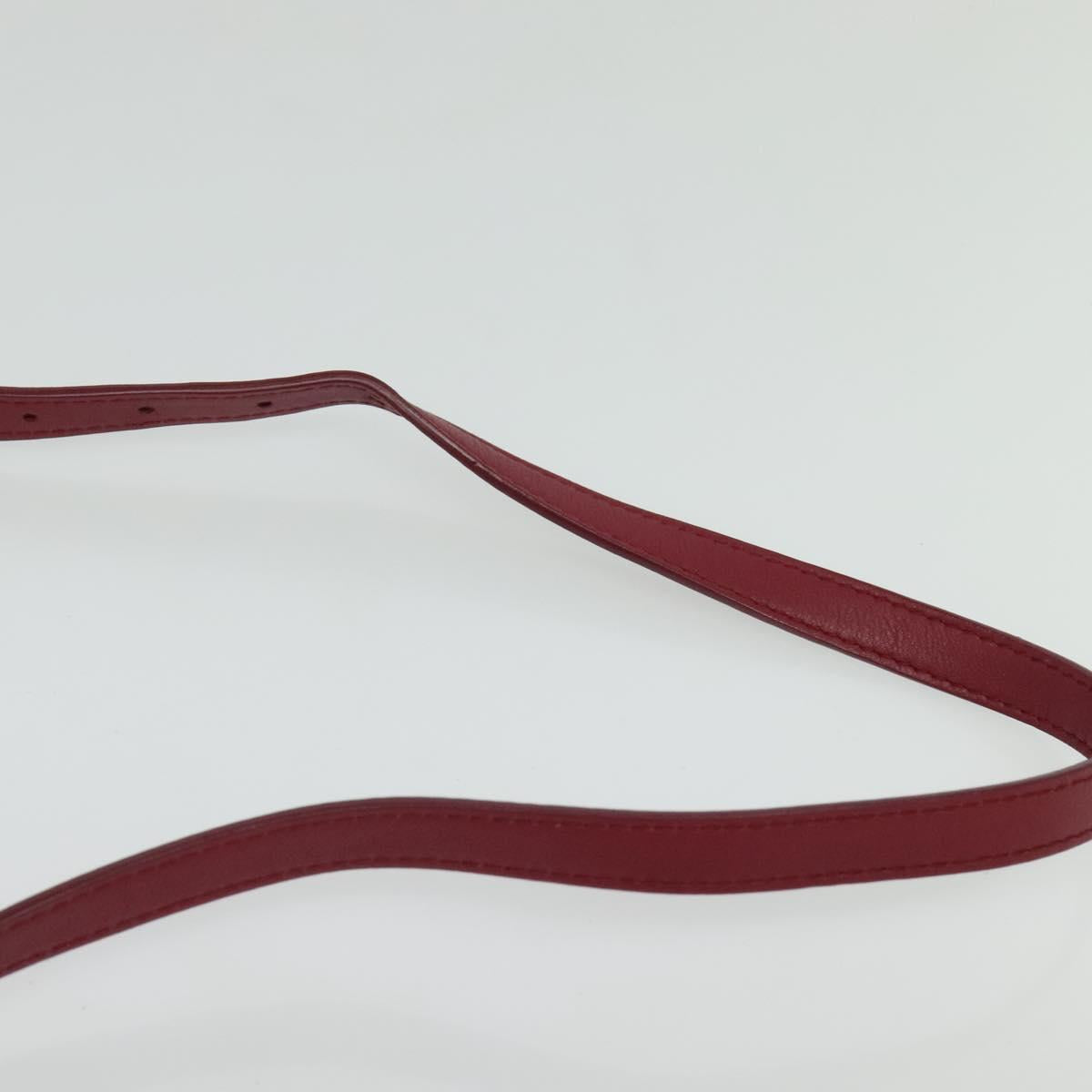 BALENCIAGA Triangle Duffel Hand Bag Leather 2way Red 476975 Auth 135922