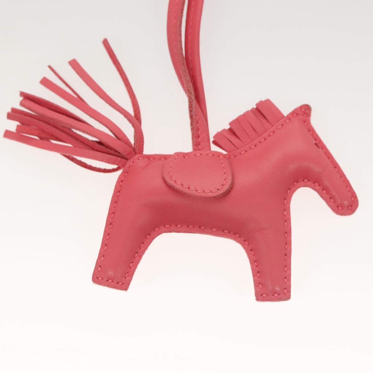 HERMES Rodeo Charm PM Charm Leather Pink Auth 135937