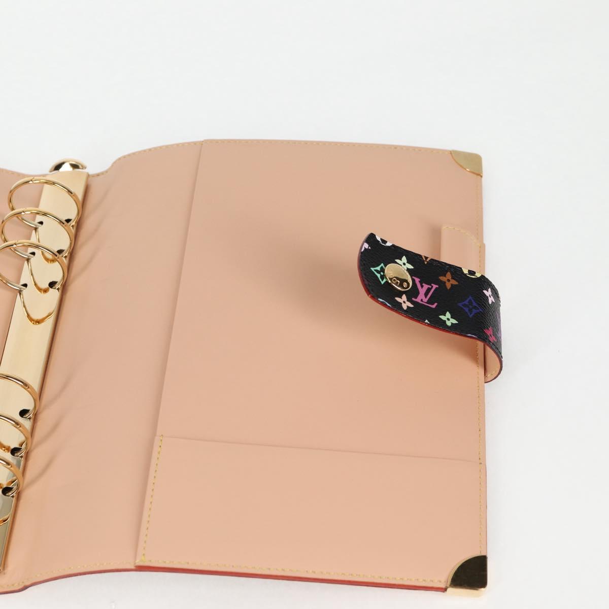LOUIS VUITTON Multicolor Agenda GM Day Planner Cover Black R20893 Auth 135956V