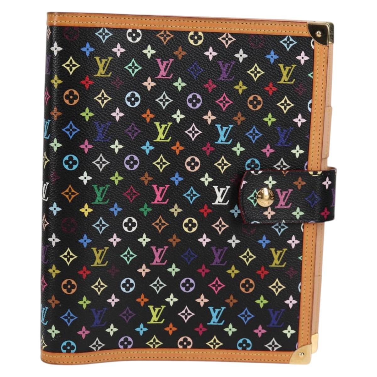 LOUIS VUITTON Multicolor Agenda GM Day Planner Cover Black R20893 Auth 135956V