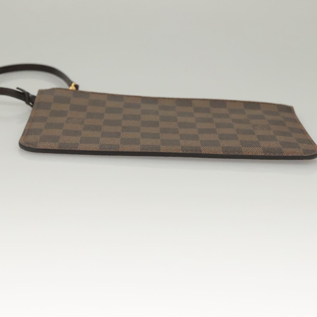 LOUIS VUITTON Damier Ebene Neverfull MM Pouch LV Auth 135978