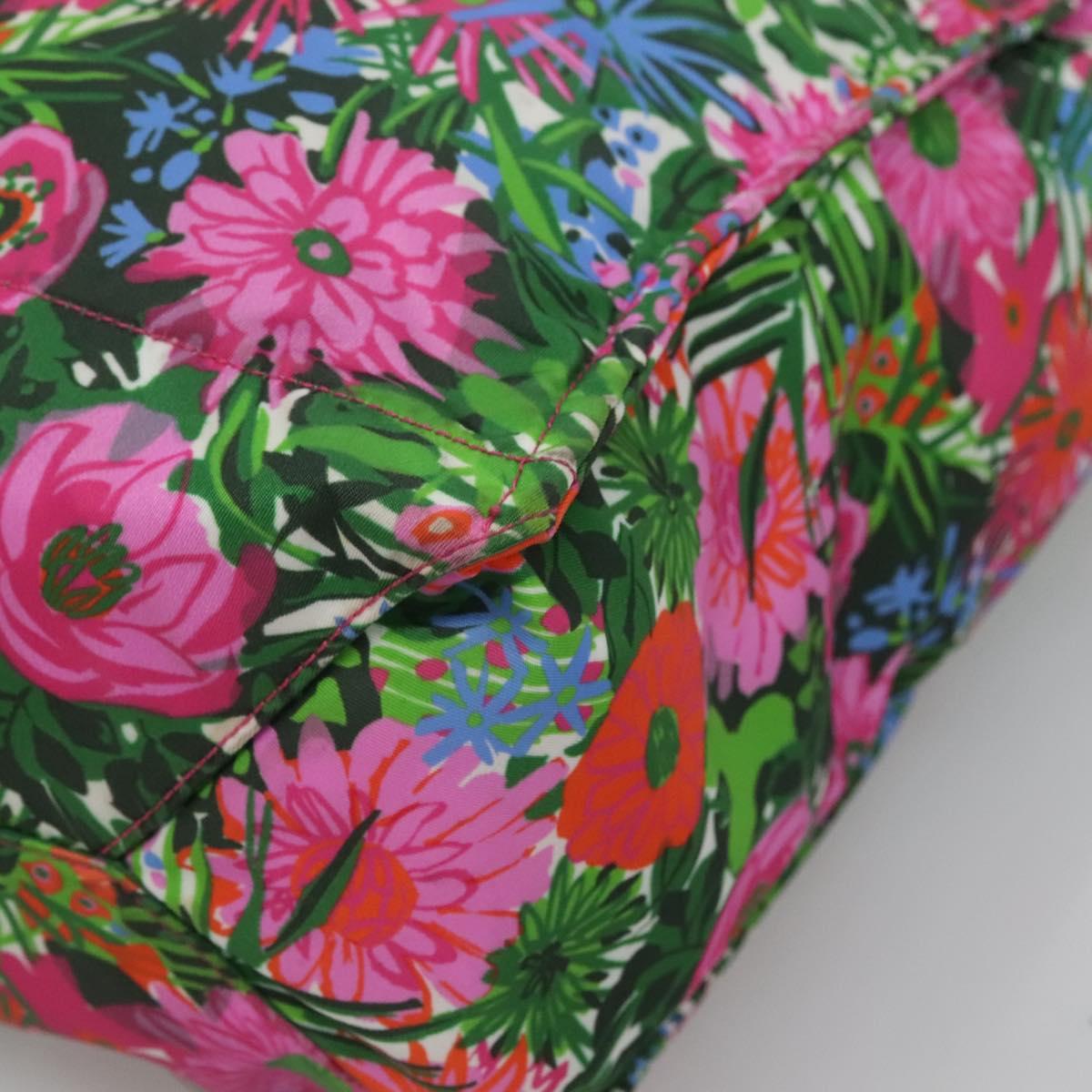 PRADA Tote Bag Nylon Multicolor Silver Auth 135984