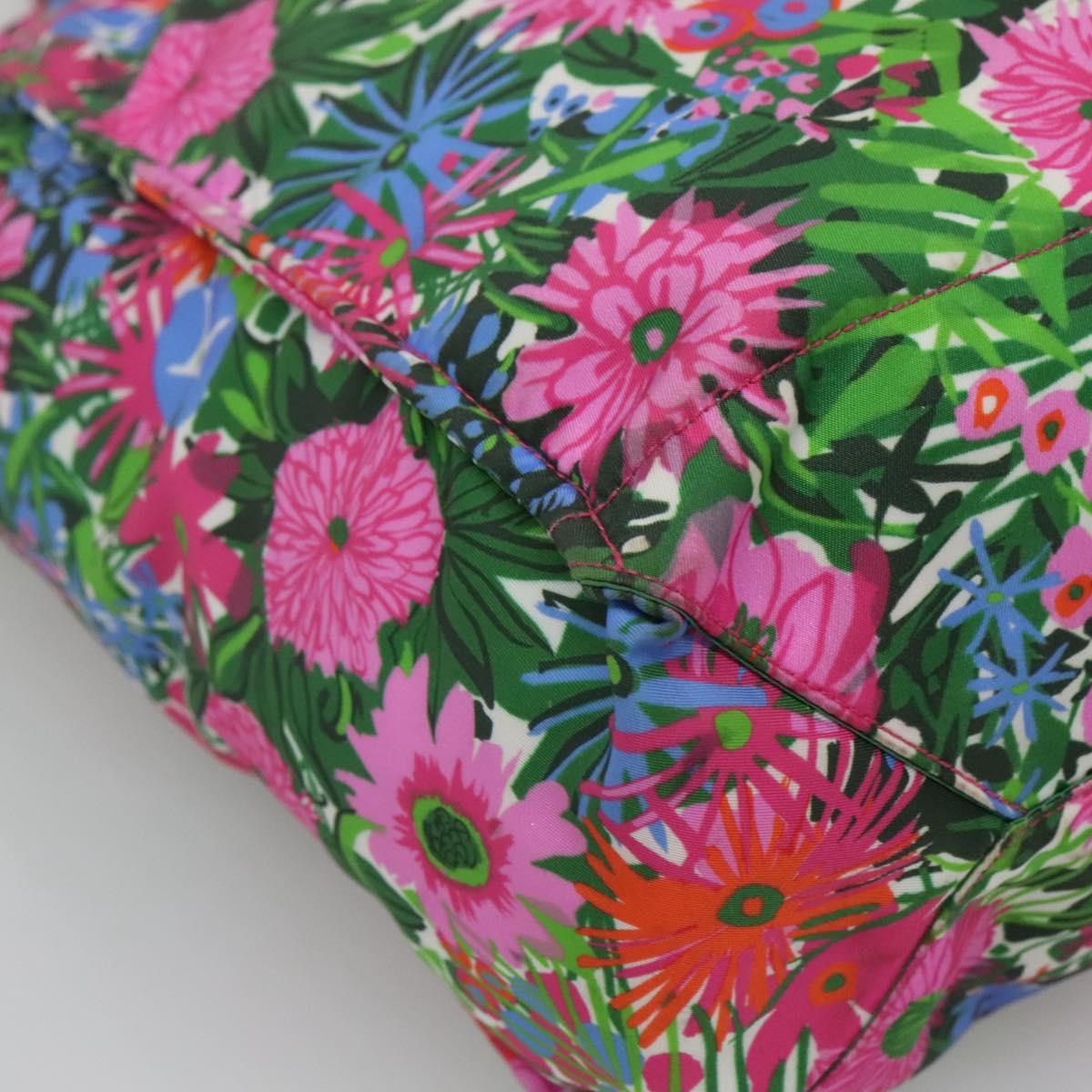 PRADA Tote Bag Nylon Multicolor Silver Auth 135984