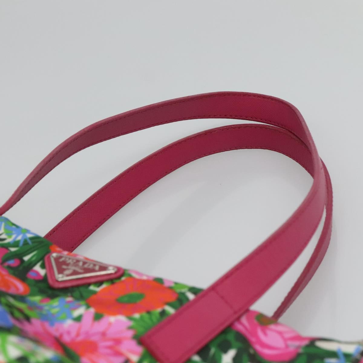 PRADA Tote Bag Nylon Multicolor Silver Auth 135984