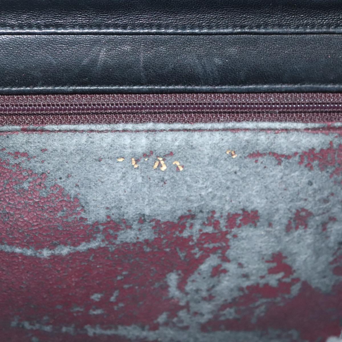 CHANEL Matelasse Chain Shoulder Bag Lamb Skin Black Gold CC Auth 136000