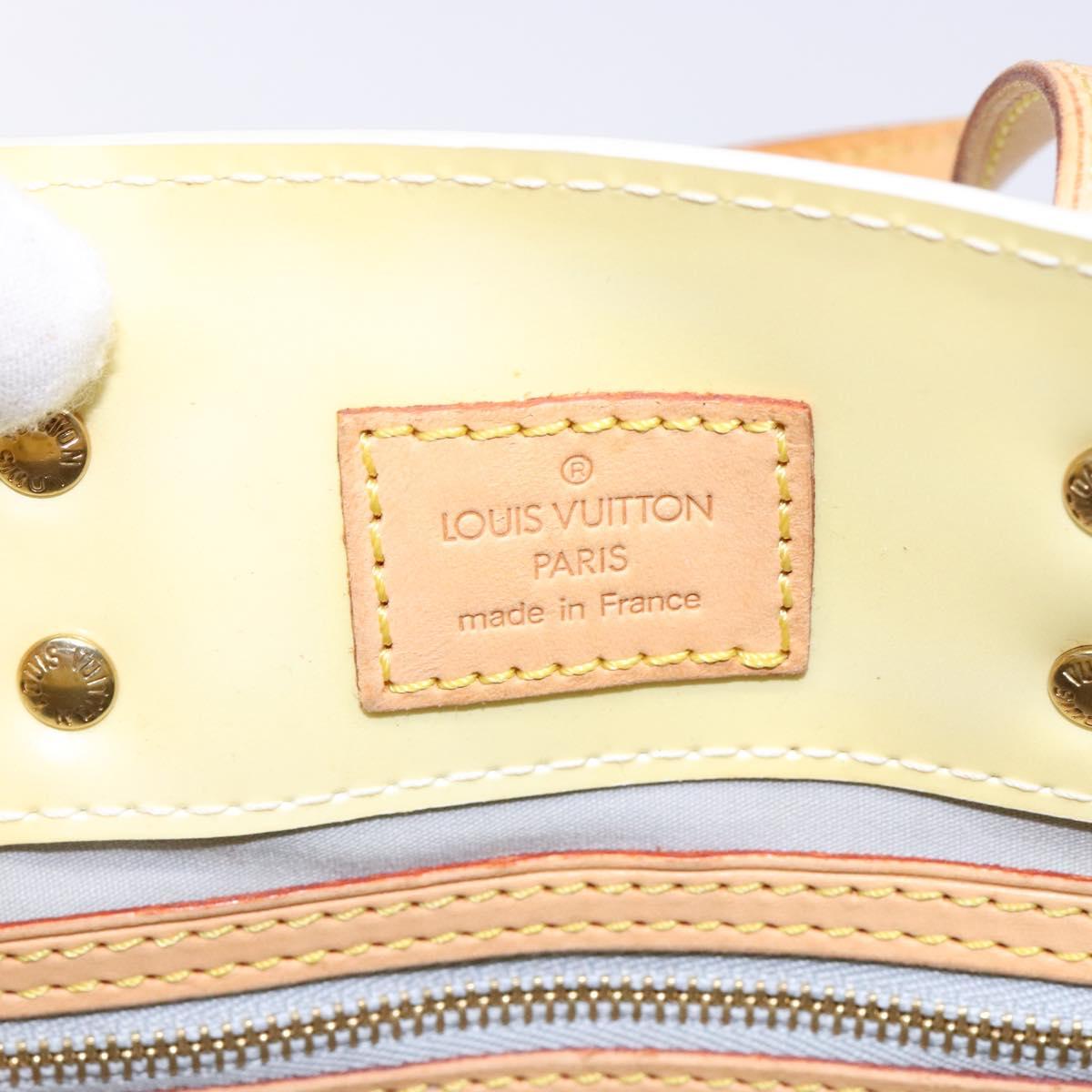 LOUIS VUITTON Monogram Vernis Reade PM Hand Bag Perle M91336 LV Auth 136003