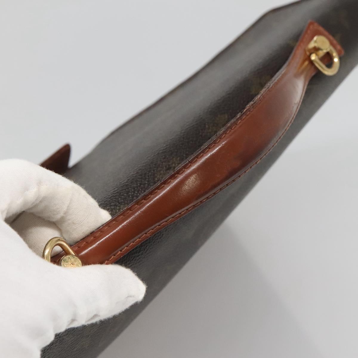 LOUIS VUITTON Monogram Porte Documents Bandouliere Bag M53338 Auth 136013