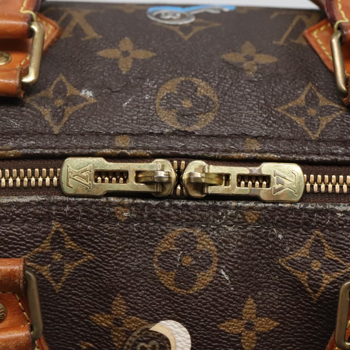 LOUIS VUITTON Love Block Speedy Bandouliere 30 Bag 2way M44365 Auth 136029