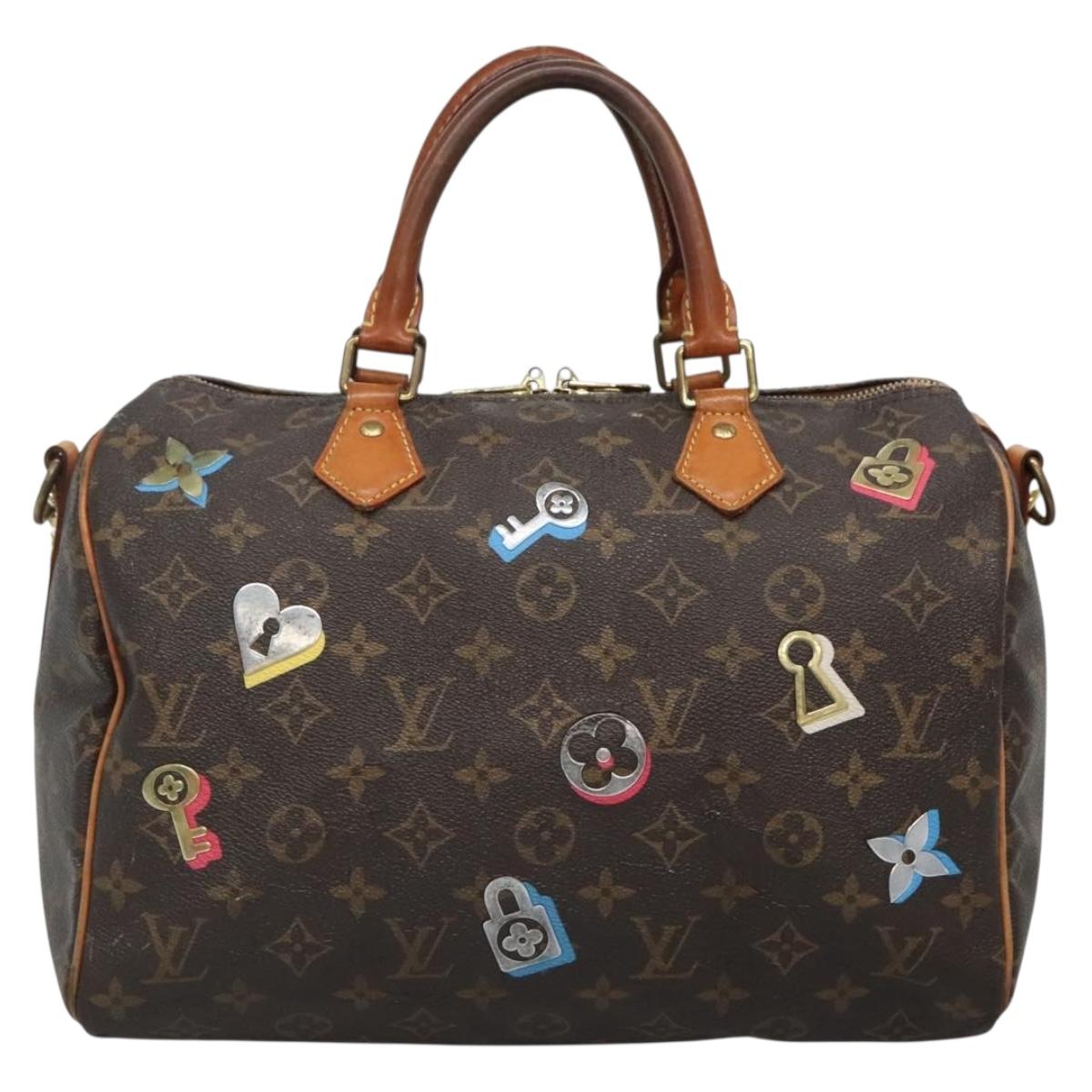 LOUIS VUITTON Love Block Speedy Bandouliere 30 Bag 2way M44365 Auth 136029