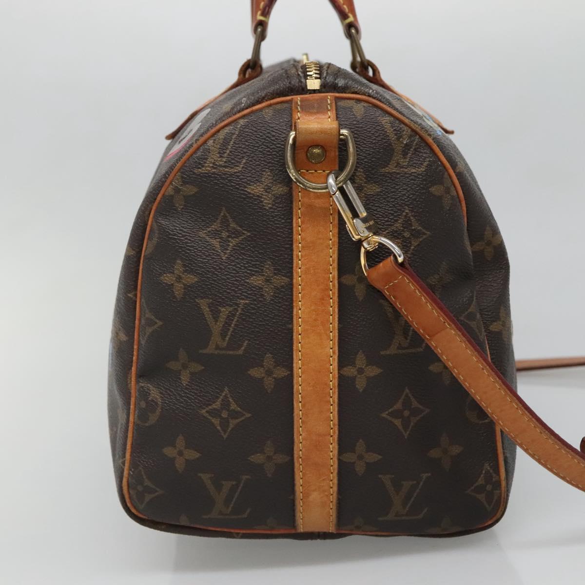 LOUIS VUITTON Love Block Speedy Bandouliere 30 Bag 2way M44365 Auth 136029