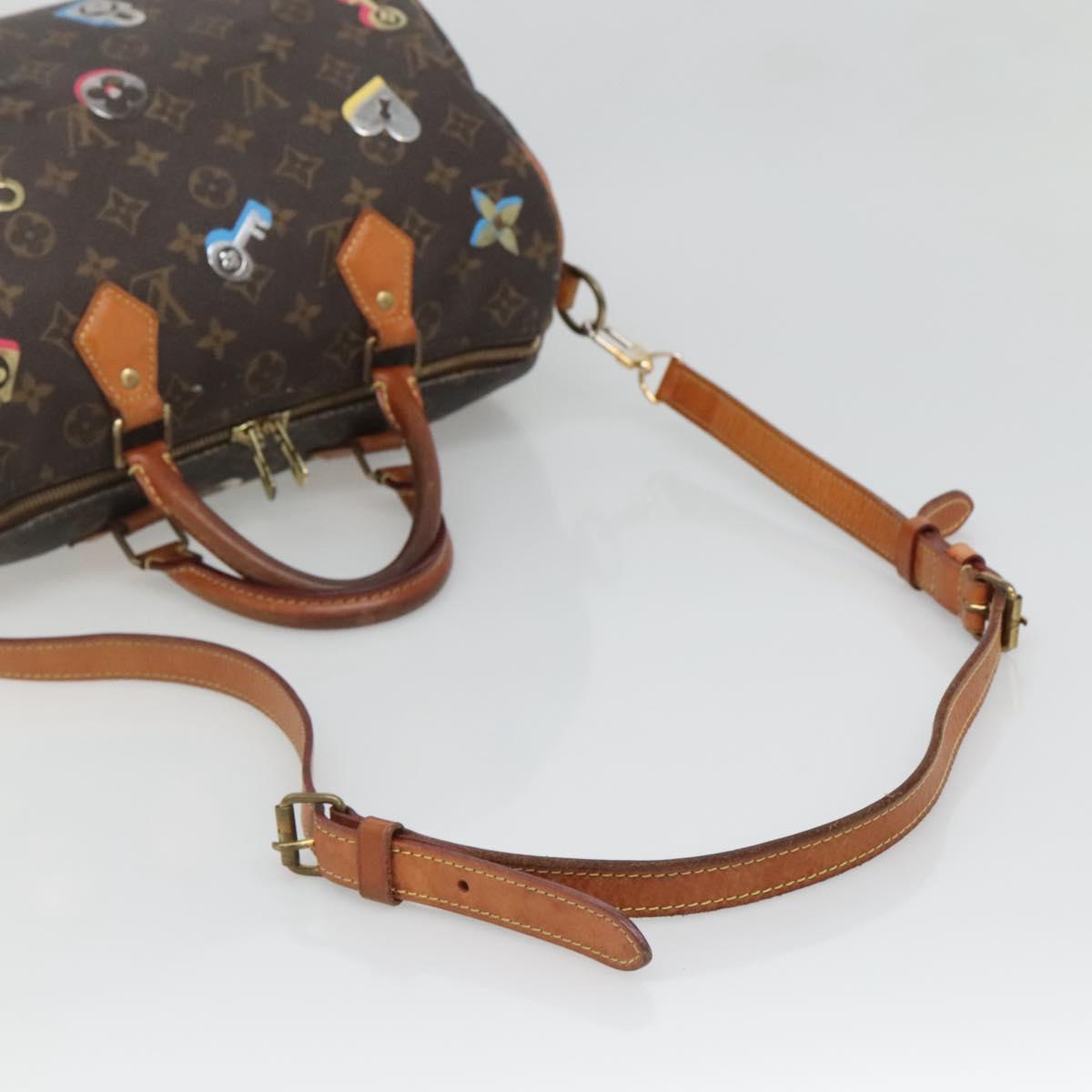 LOUIS VUITTON Love Block Speedy Bandouliere 30 Bag 2way M44365 Auth 136029