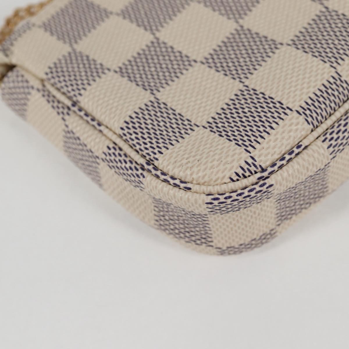 LOUIS VUITTON Damier Azur Mini Pochette Accessoires Pouch N63005 LV Auth 136052V